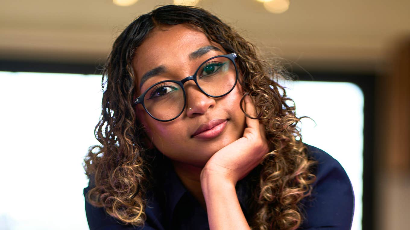 Woman understands others.