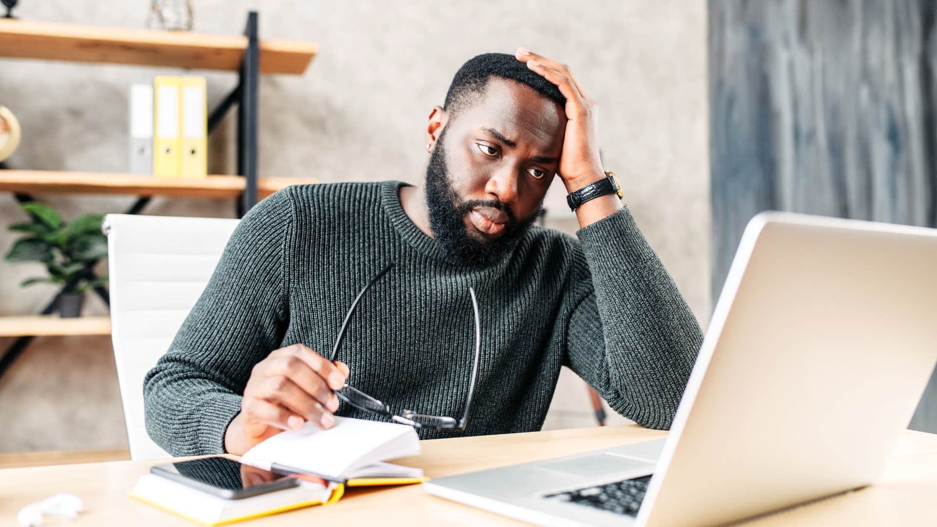 man overworking himself for praise