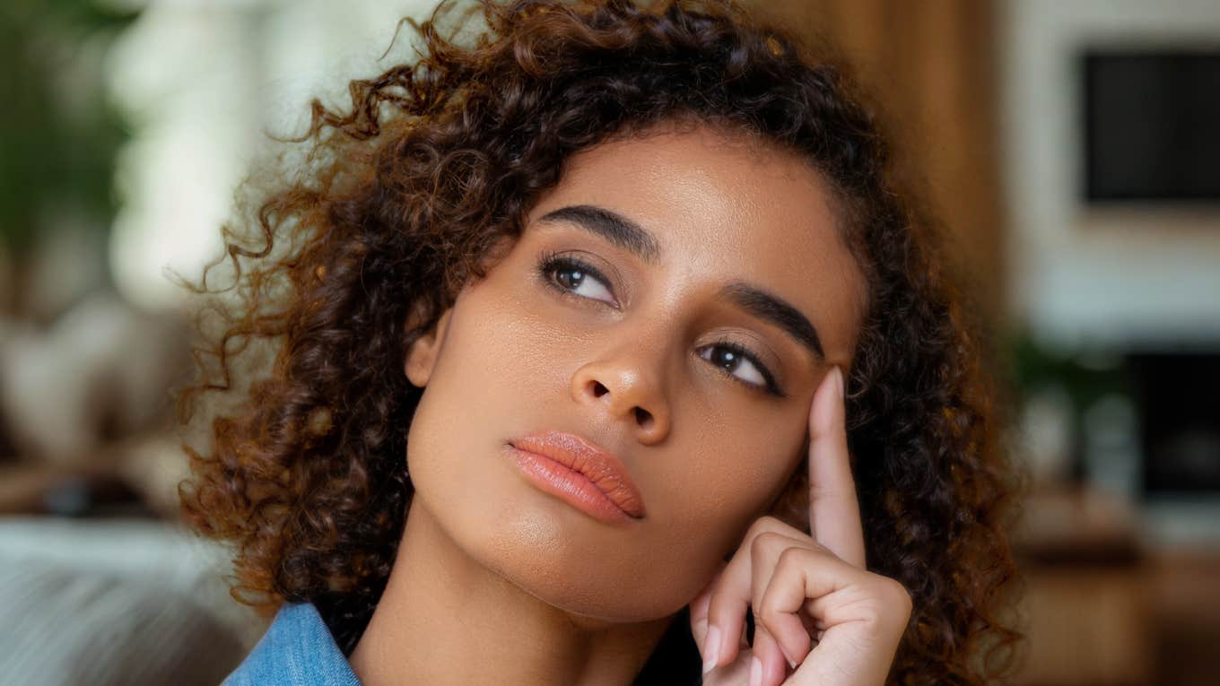 Woman relizes someone can't stand her.