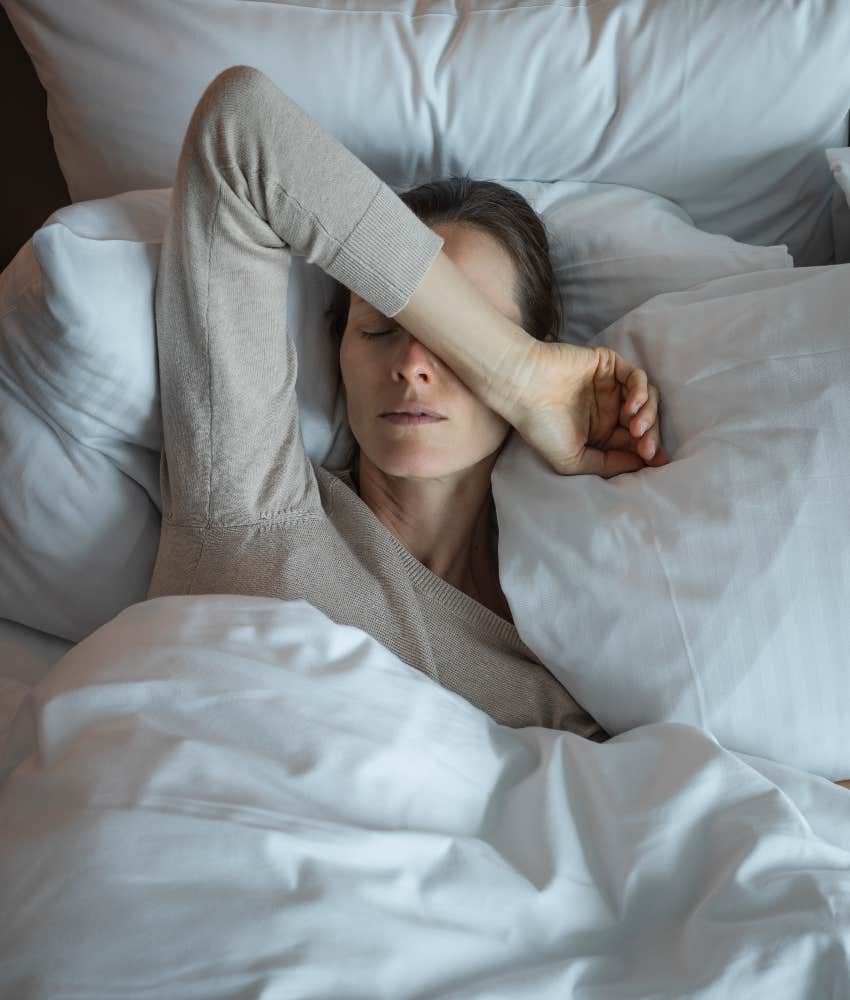 woman losing sleep over money issues