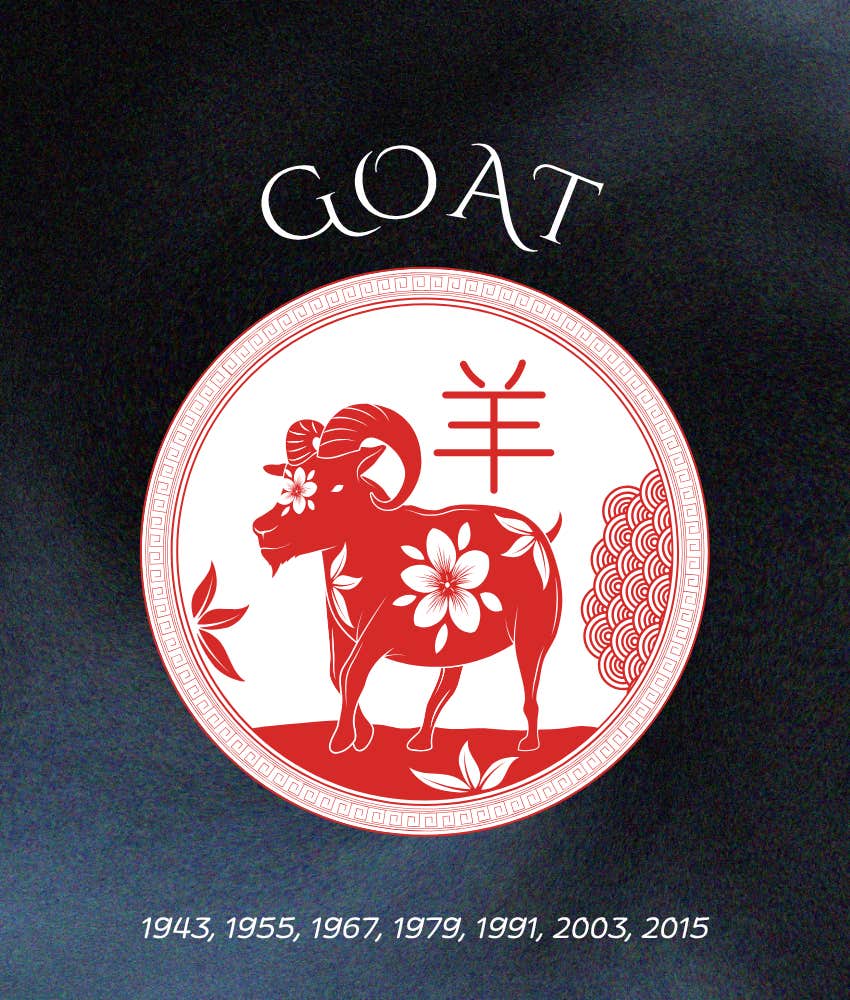 goat chinese zodiac signs luck love november 24 - 30, 2025