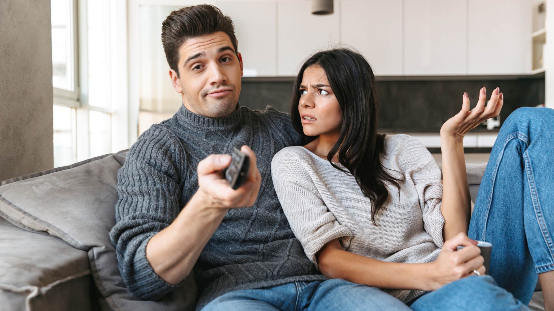 man who isn't as into woman as he says he is as she hasn't met his people