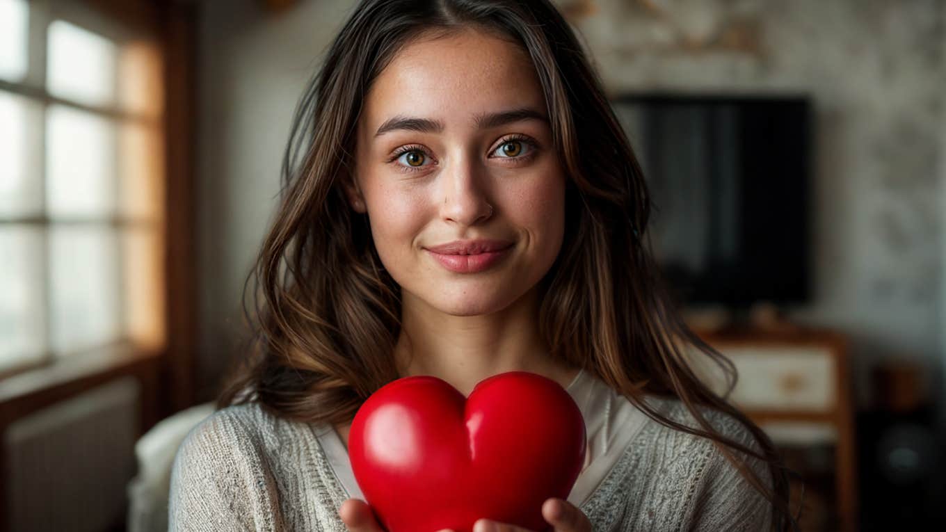 Woman is big-hearted.