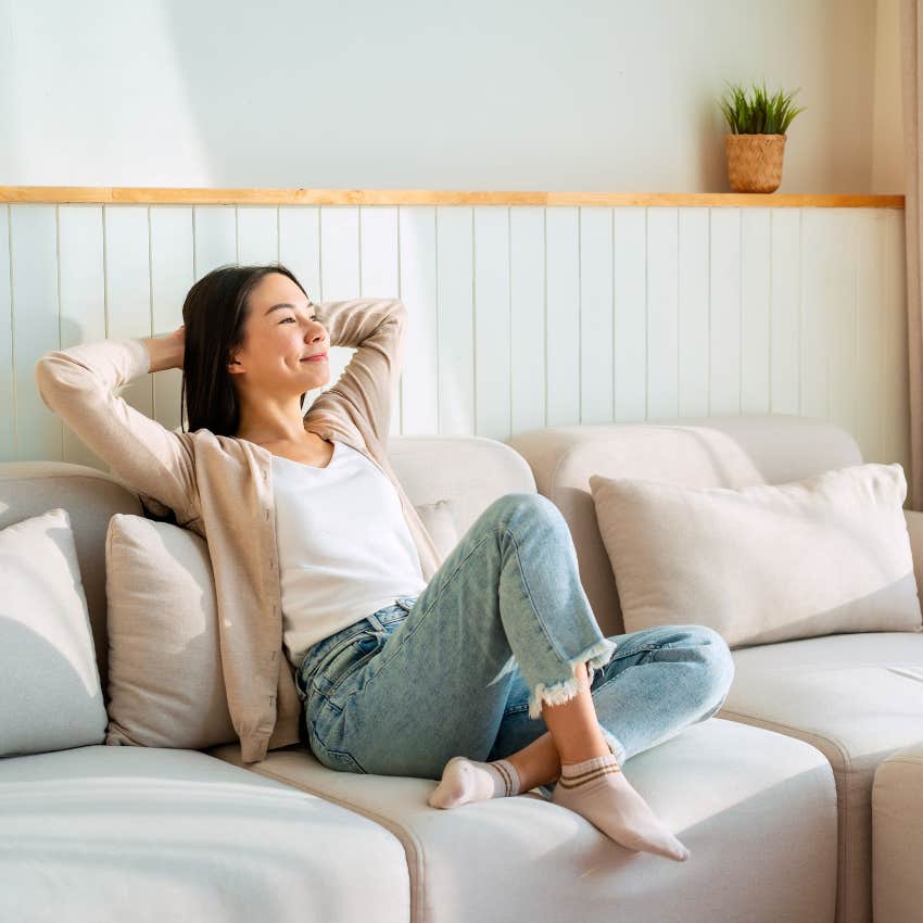 naturally fascinating woman who has settled for a life that is enjoyable and calm