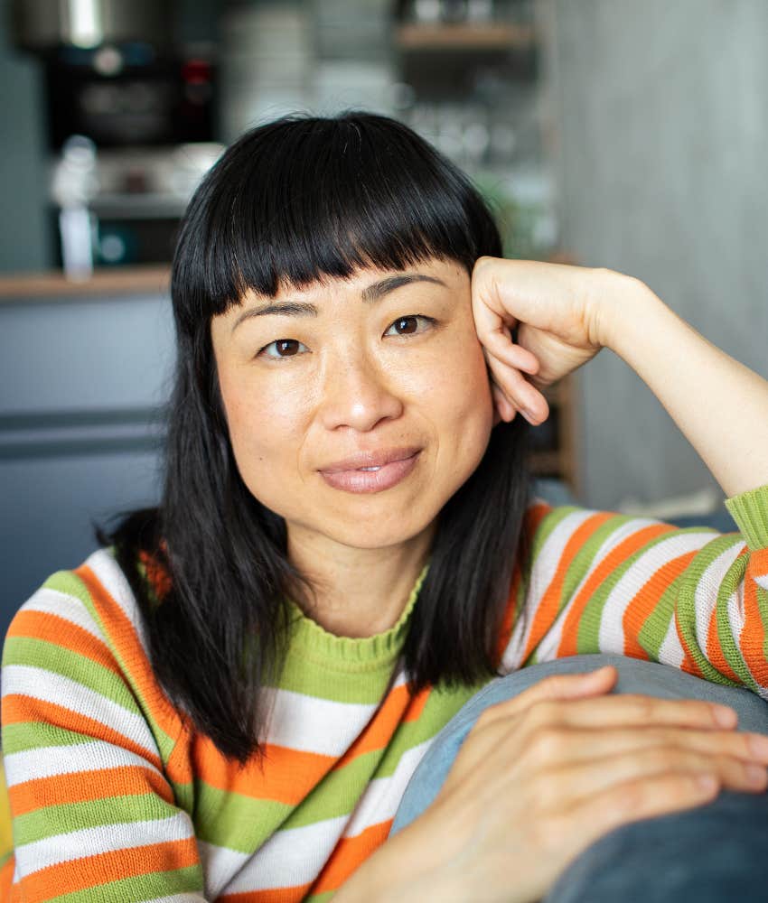 Radiant person has healthy boundaries