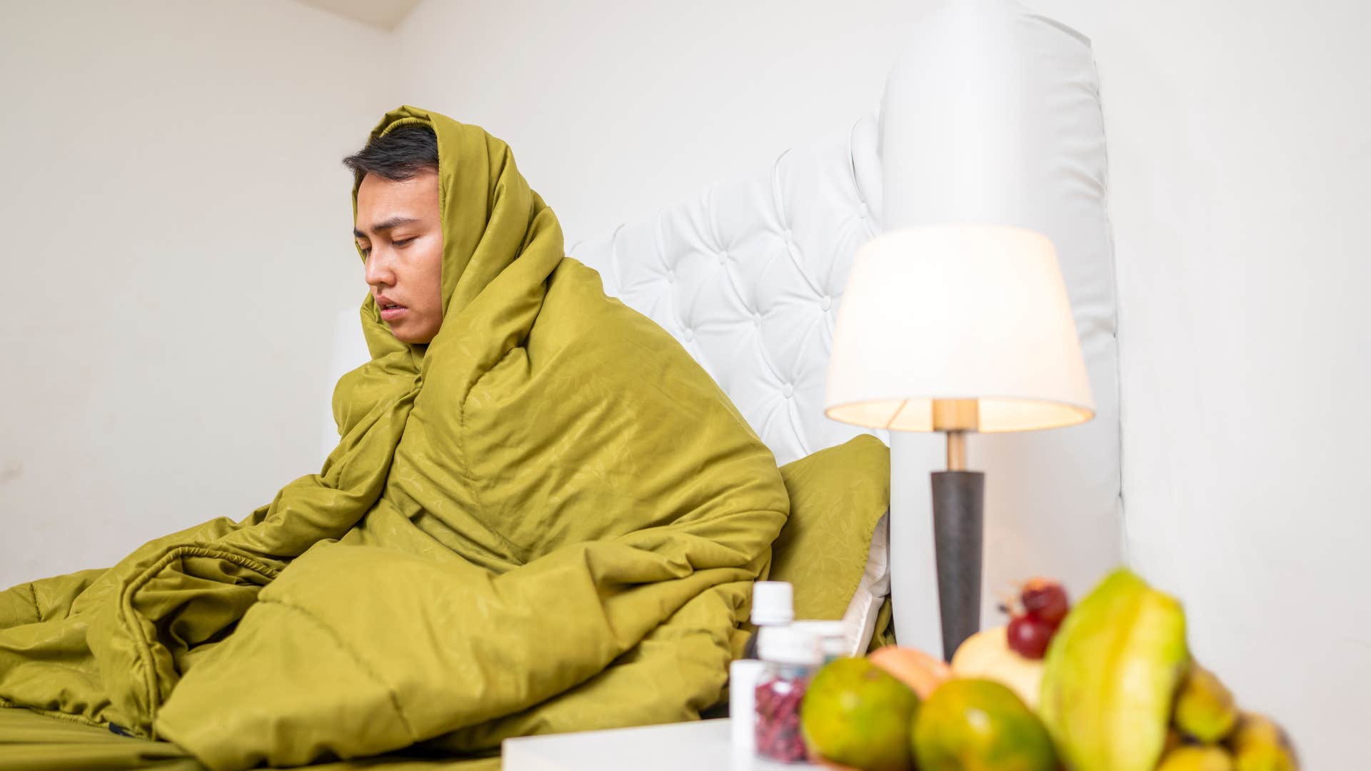 man who is always exhausted as he has a viral infection