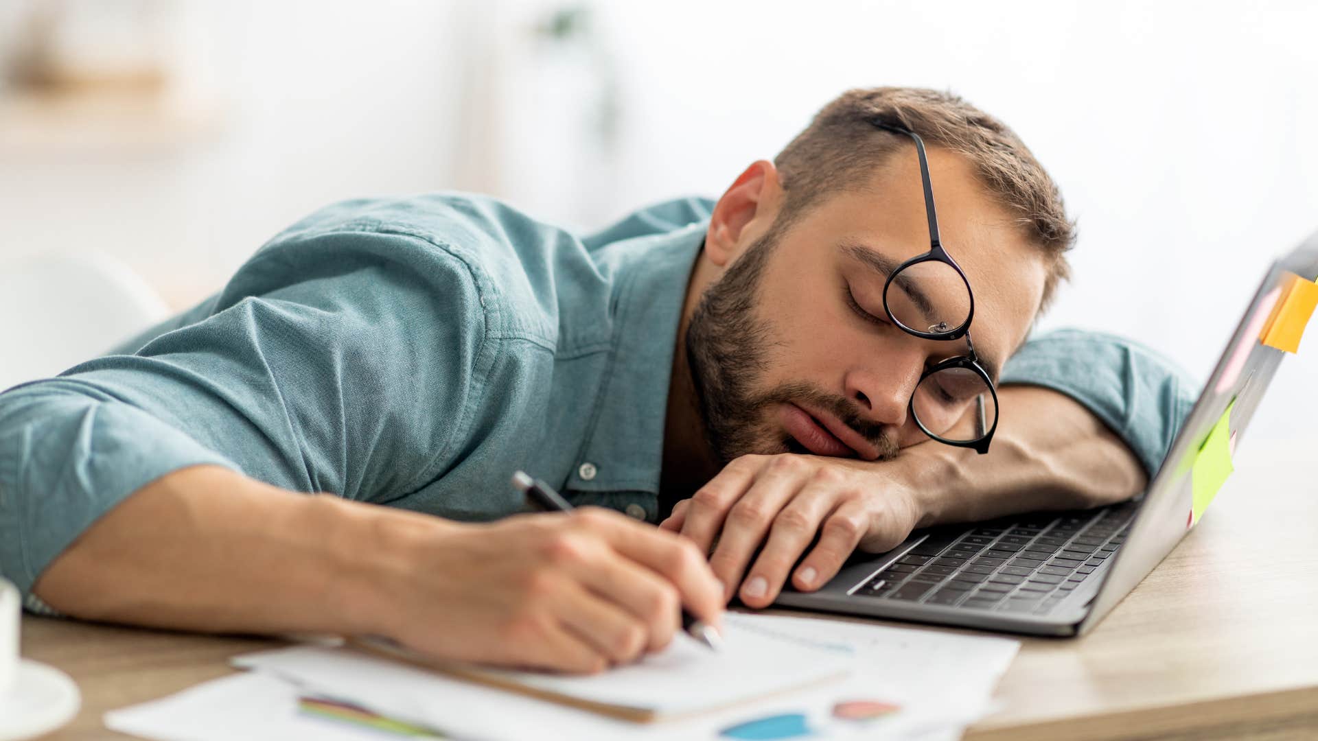 man who is always exhausted from chronic health conditions