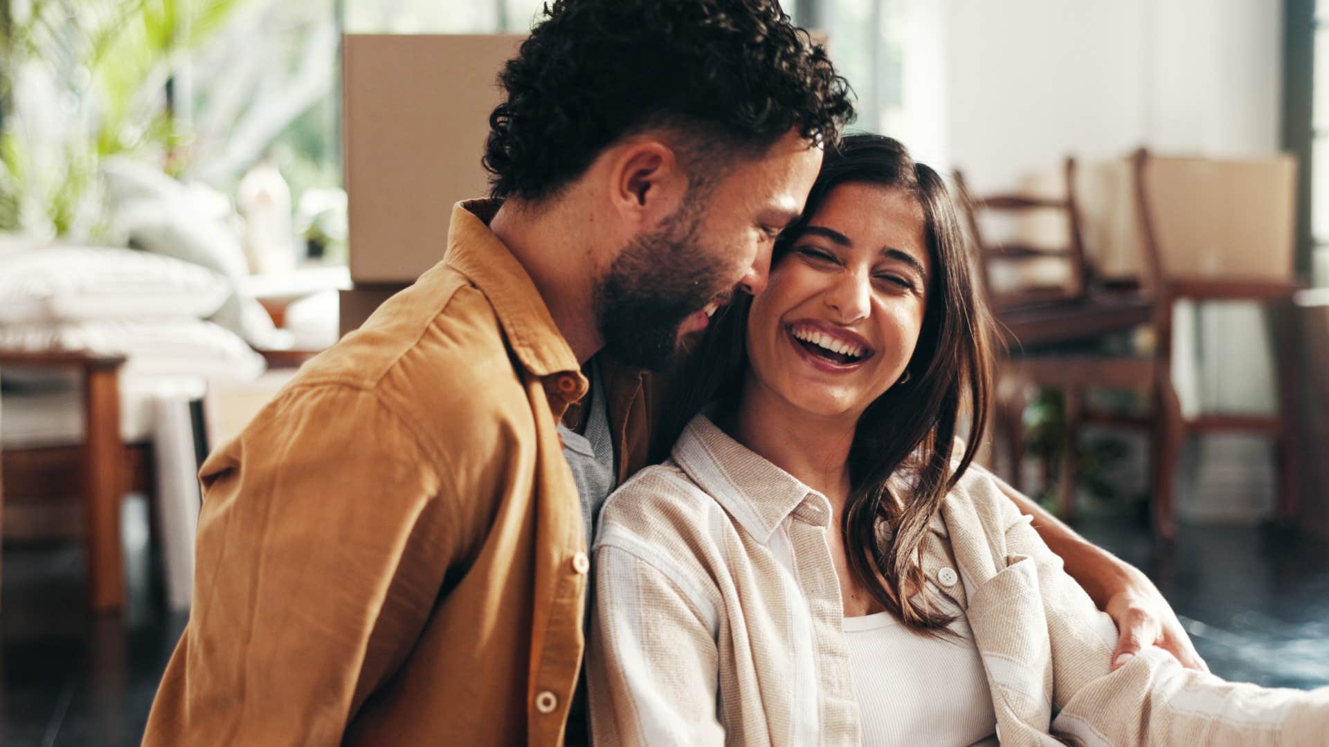 woman smiling making her husband feel desired