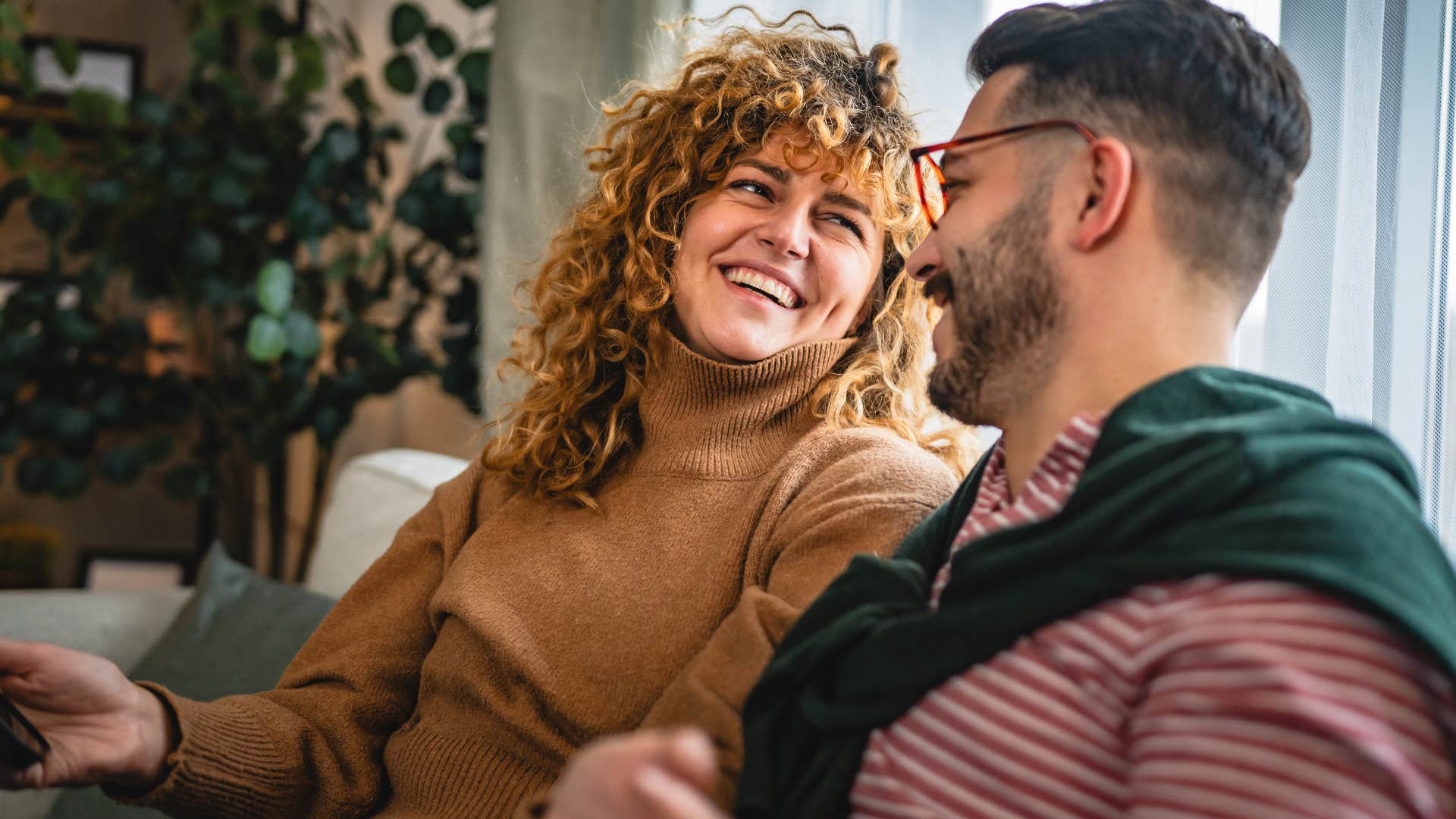 man sitting with his partner who can take care of themselves
