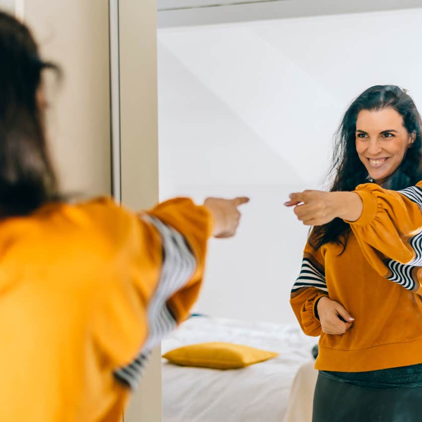 confident woman who faces and manages her fears when she feels insecure