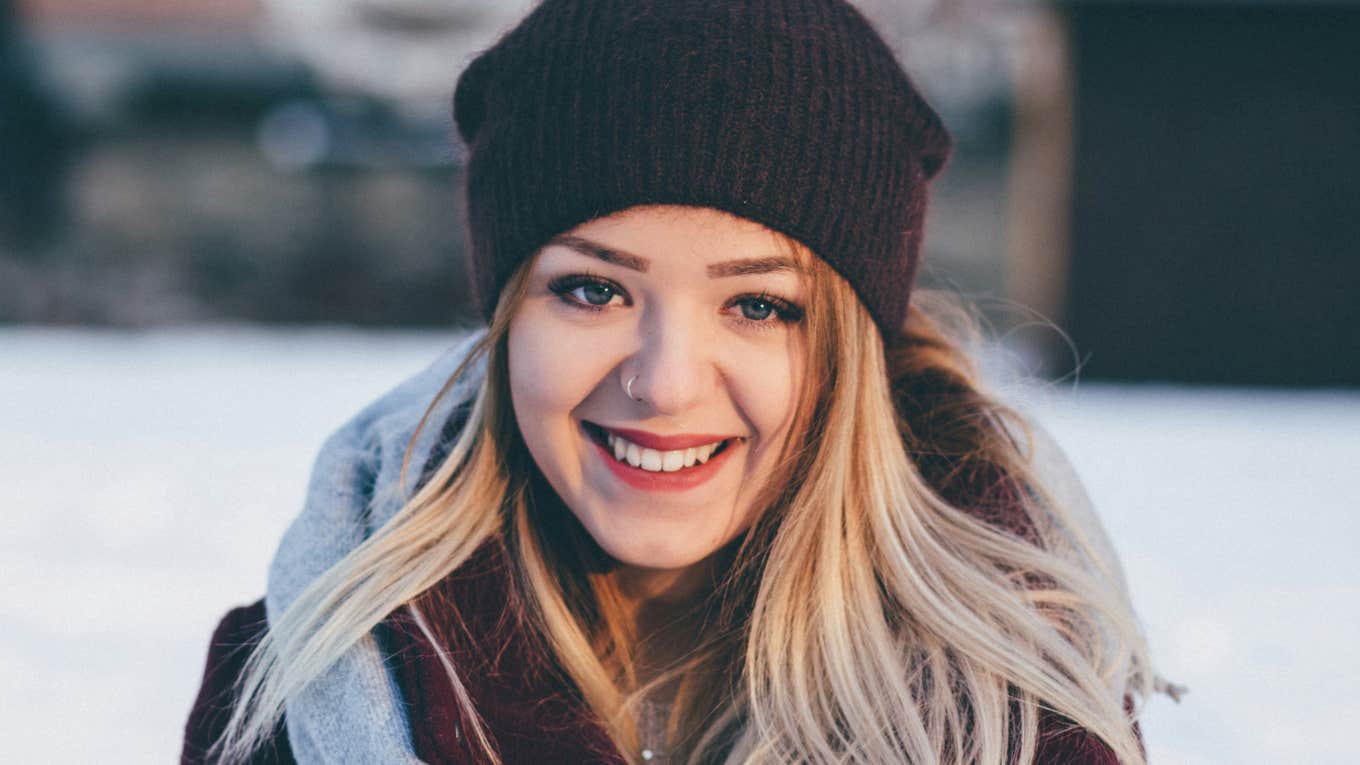 Woman protects peace.