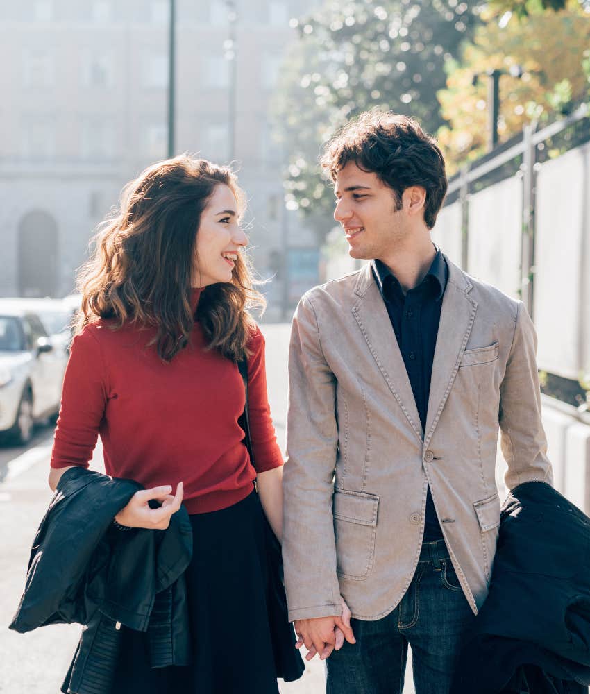 Couple with similar lifestyle take first date walk