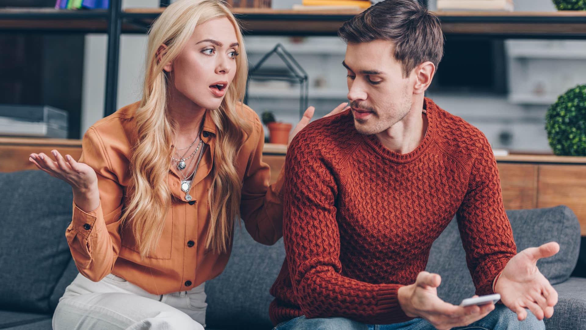 annoyed woman thinking everything feels transactional with her husband