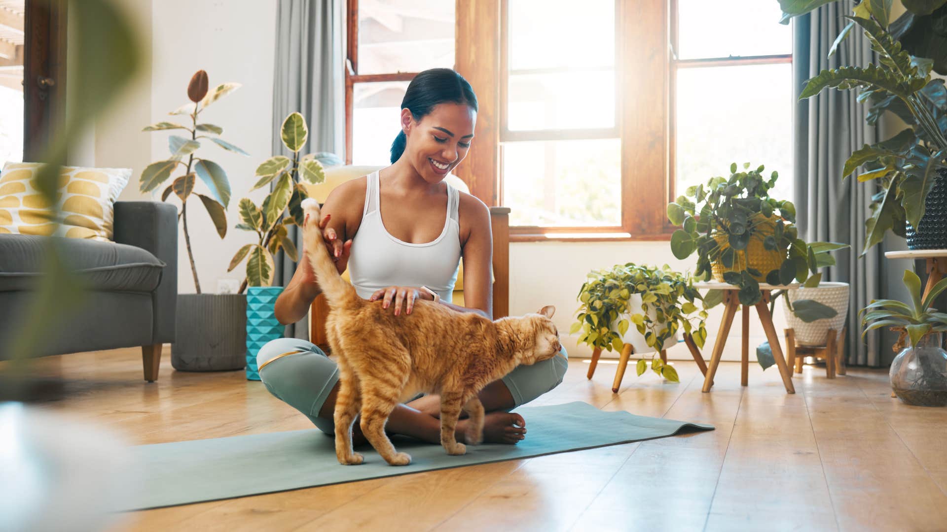 woman who doesnt need validation with cat