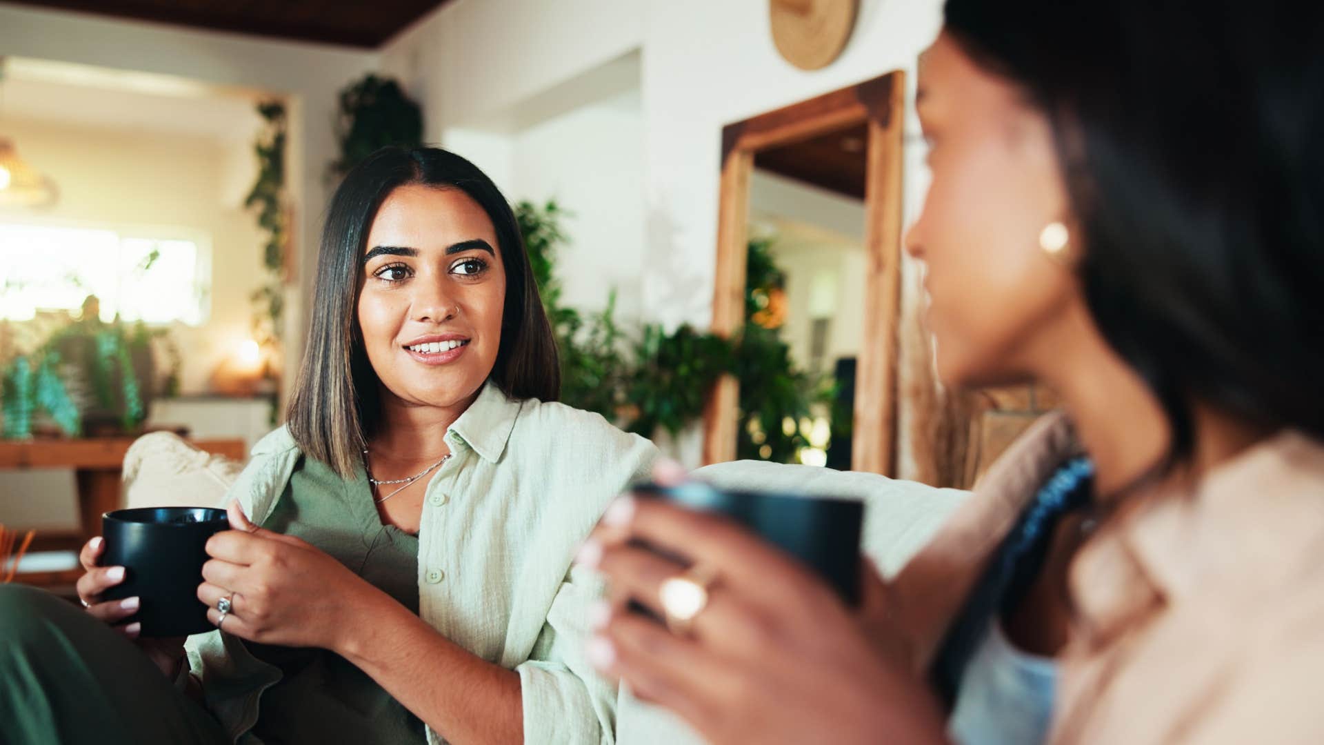 woman telling her friend no matter what i got you
