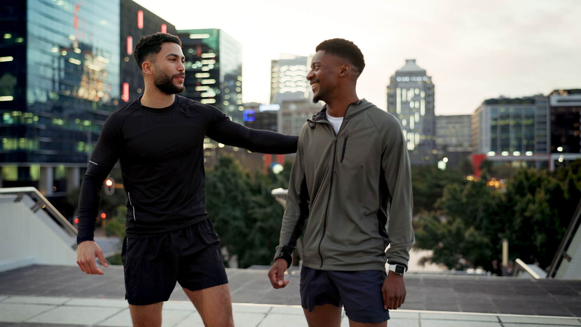 man telling his friend youve changed