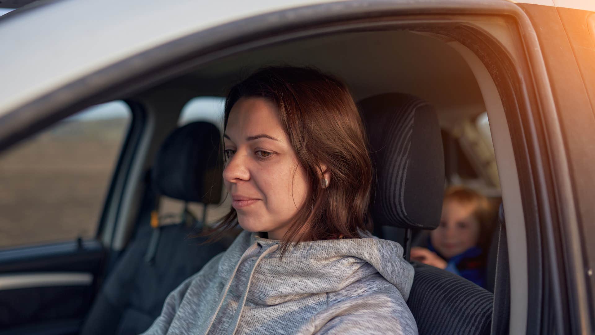woman who has patience with her car