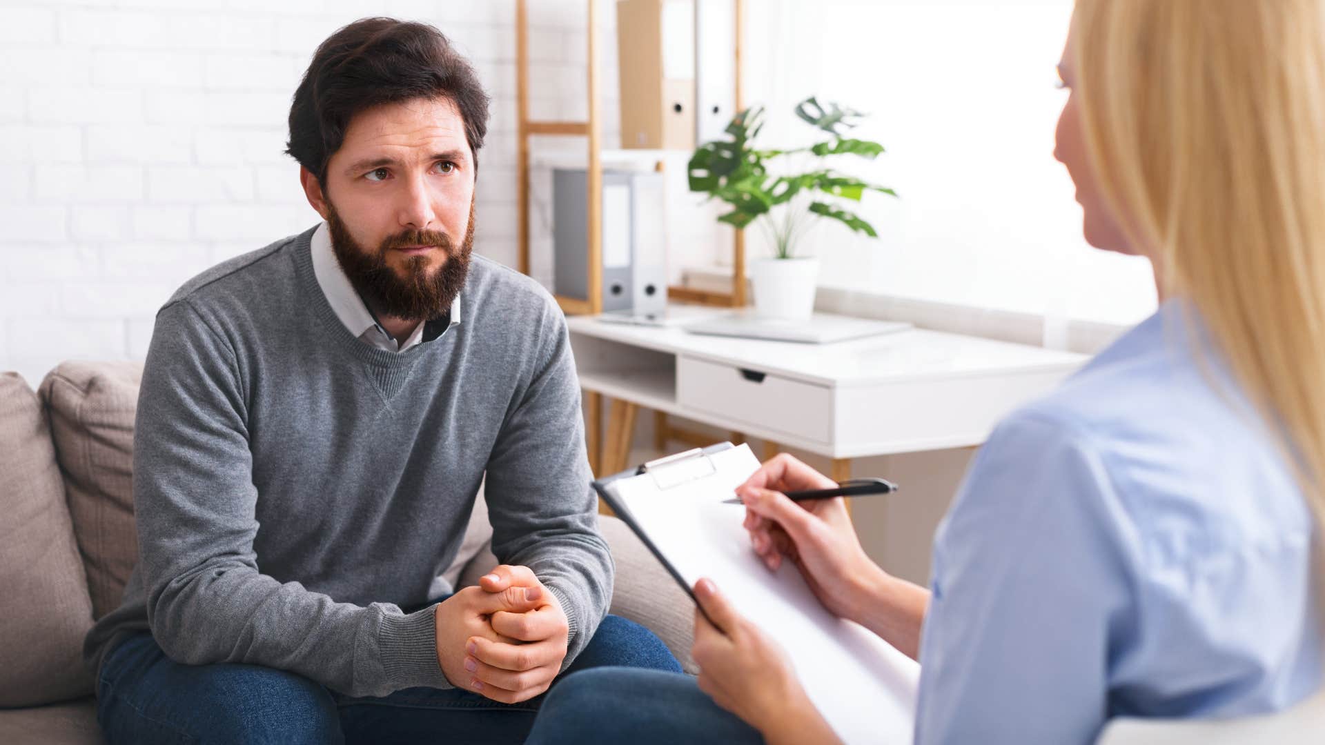 man in therapy who craves constant control