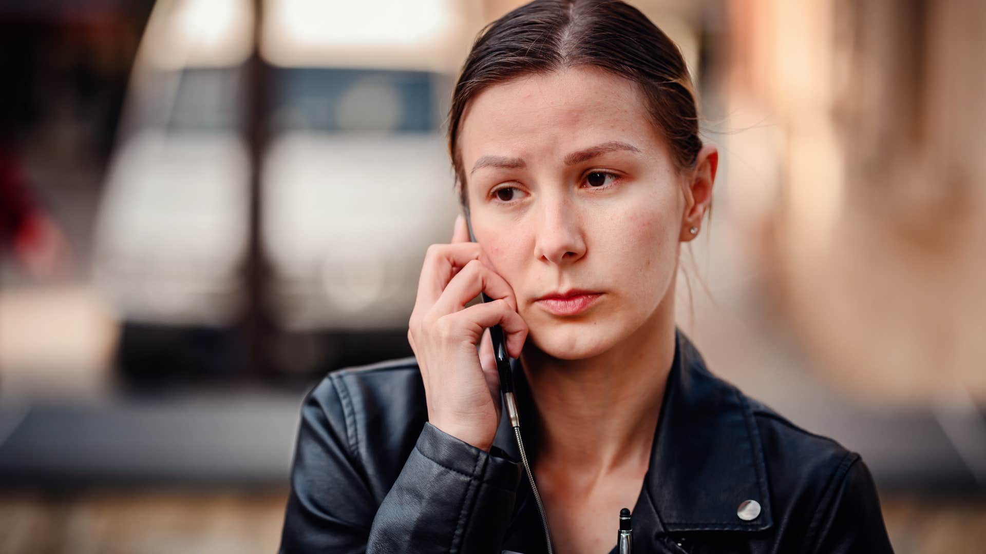 rude woman on phone saying that's not my problem