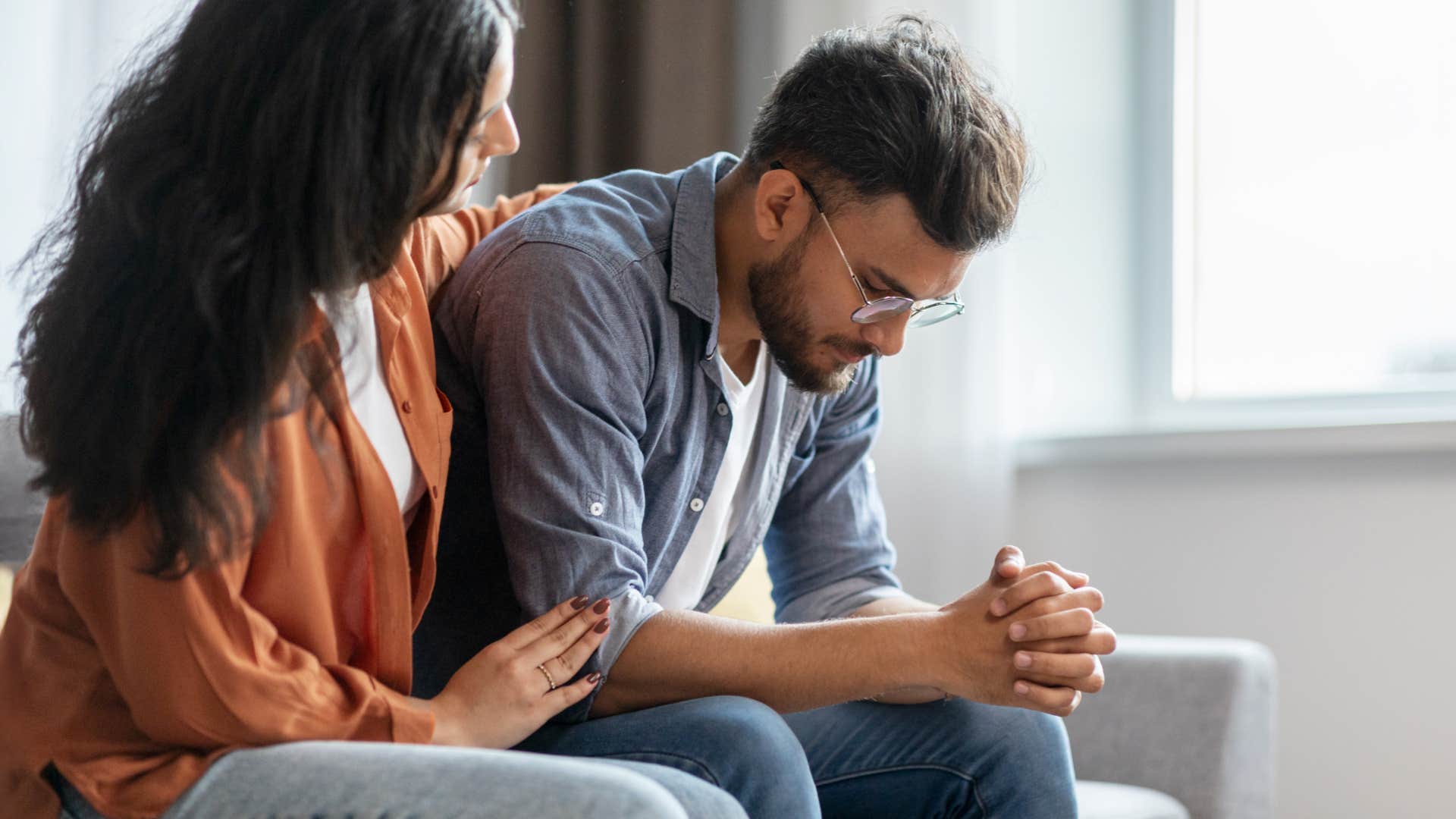 woman comforting partner forgiving him without resentment