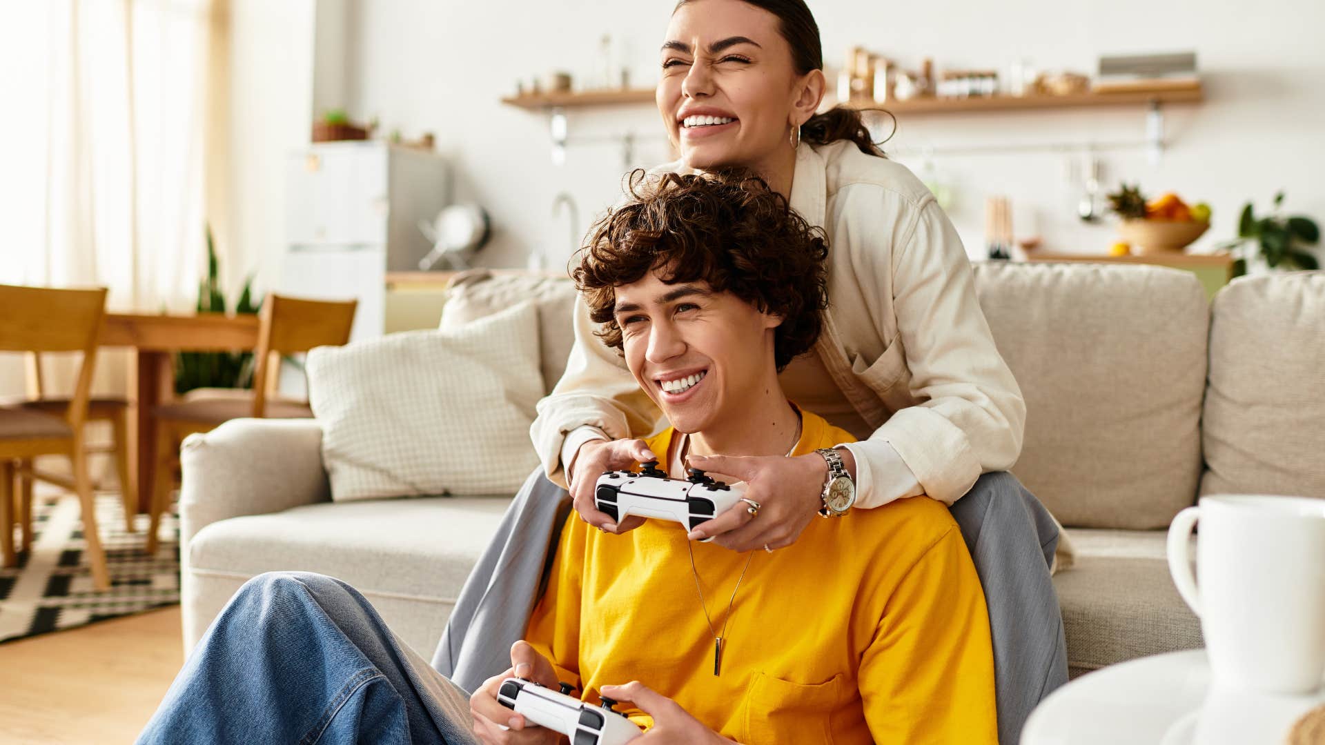 couple playing video games together feeling rare connection