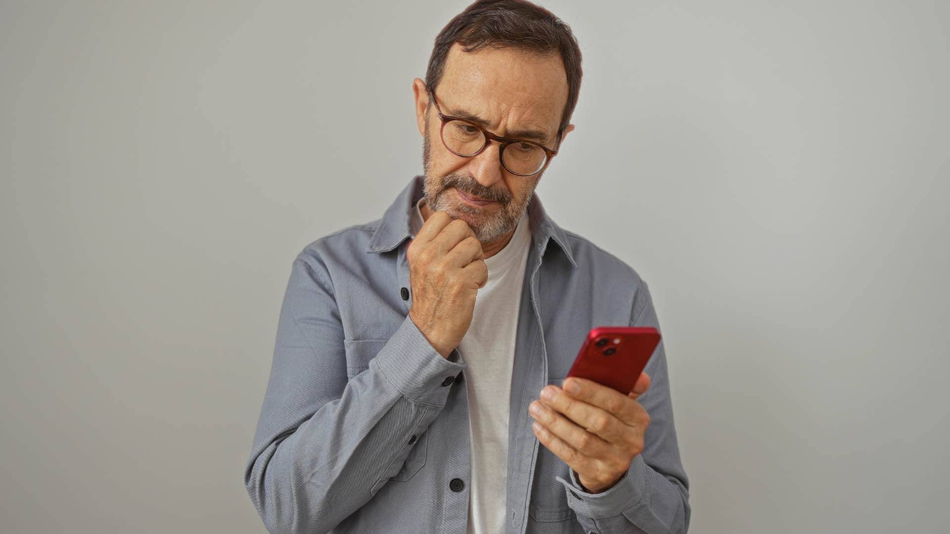 Man who's stopped connecting with people online.