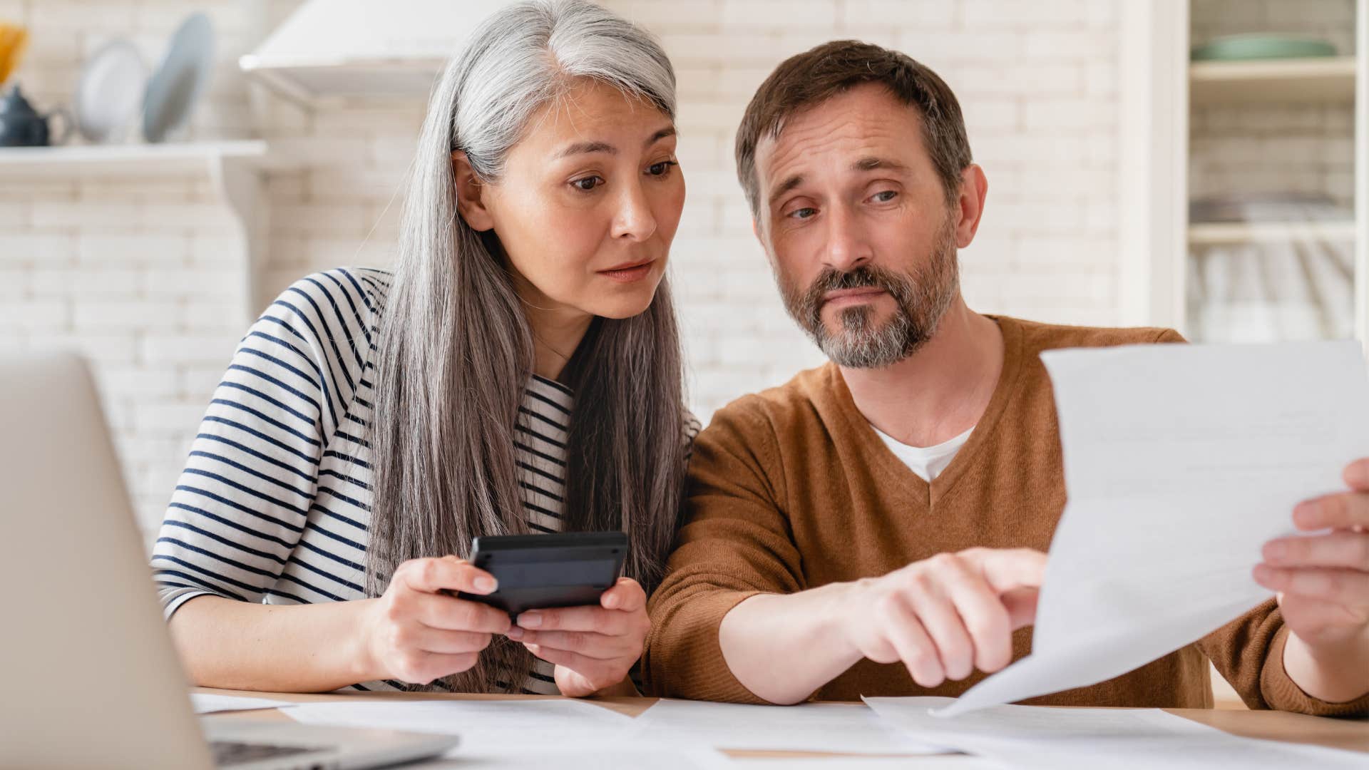 Emotionally mature couple have tough talk about money