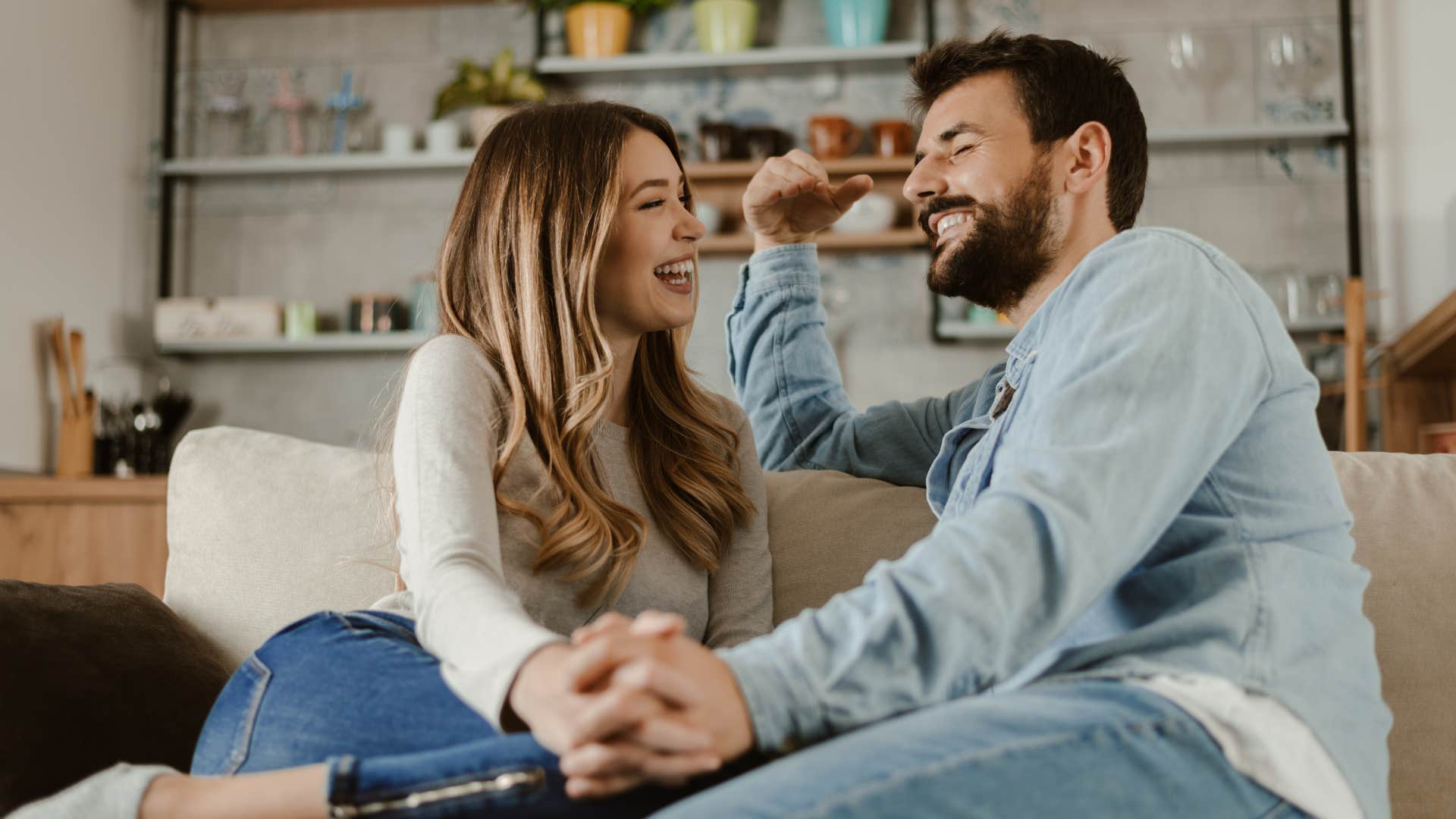 Emotionally mature couple are fully present in conversation