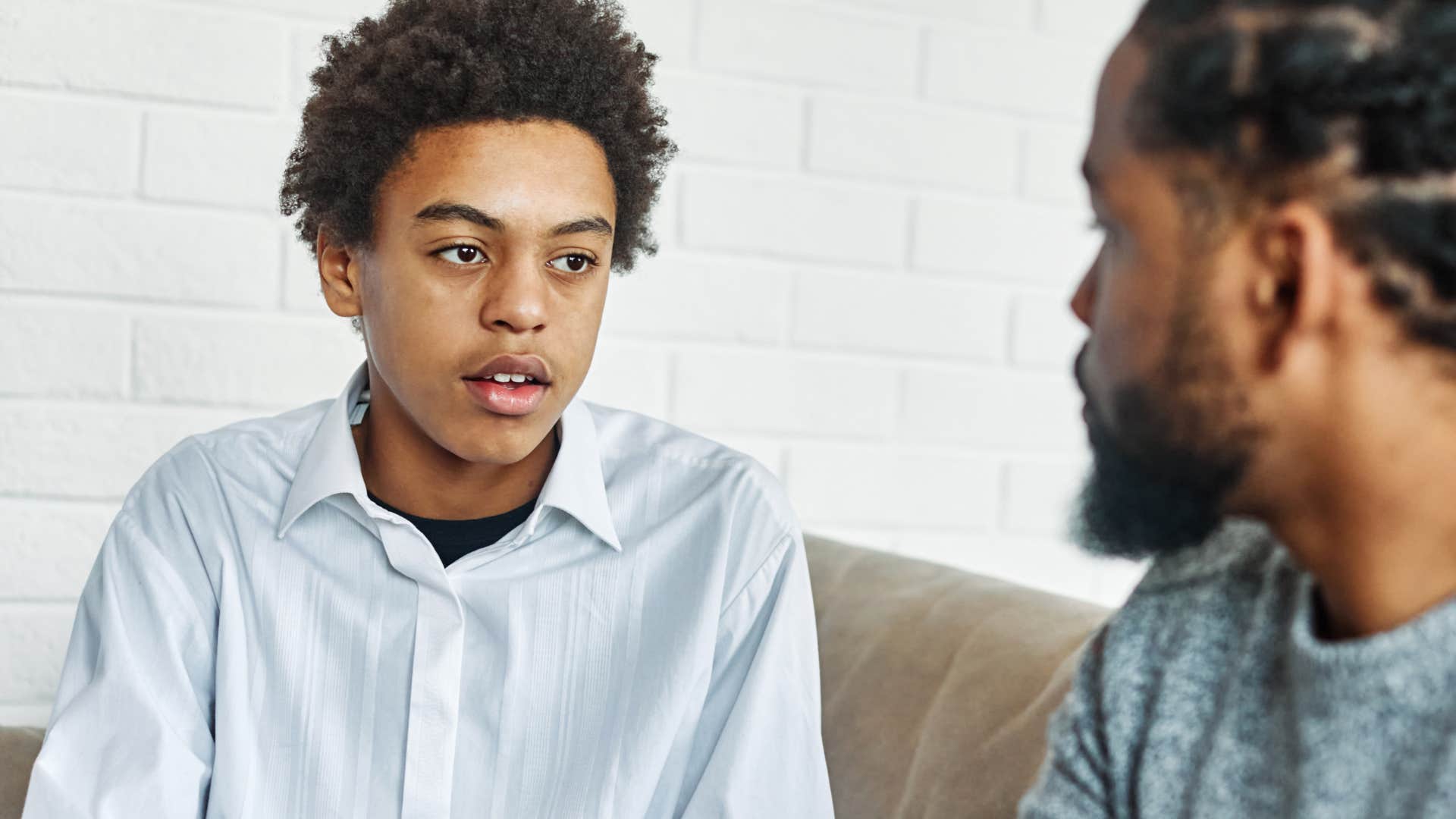 man saying rest is for the weak to his teenage son