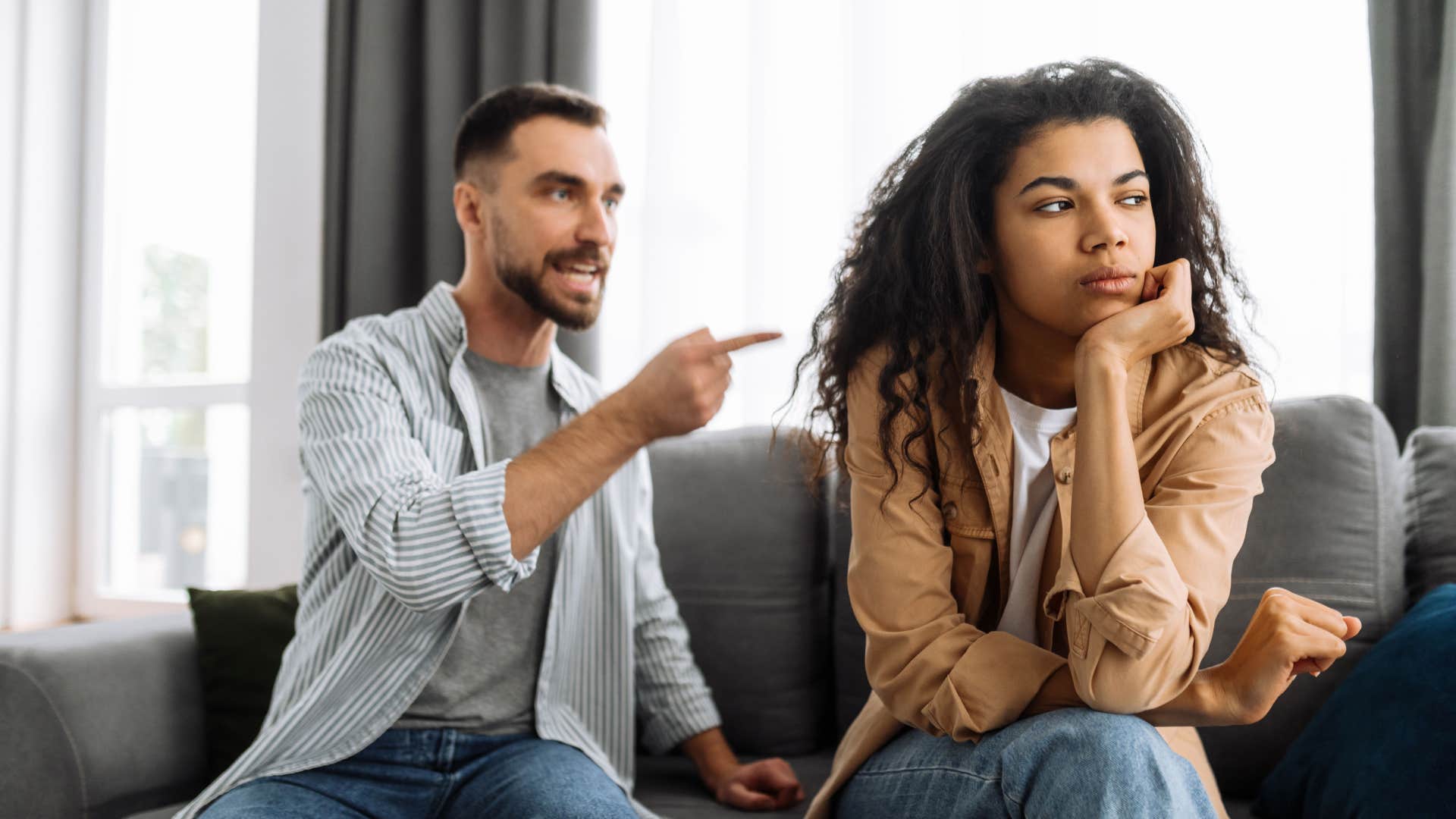 Man telling his girlfriend shes too needy 