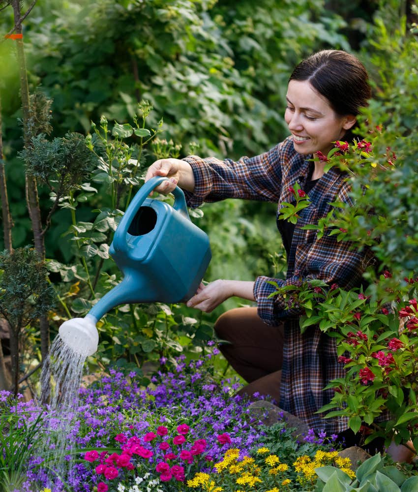Introvert enjoys stillness of working in garden