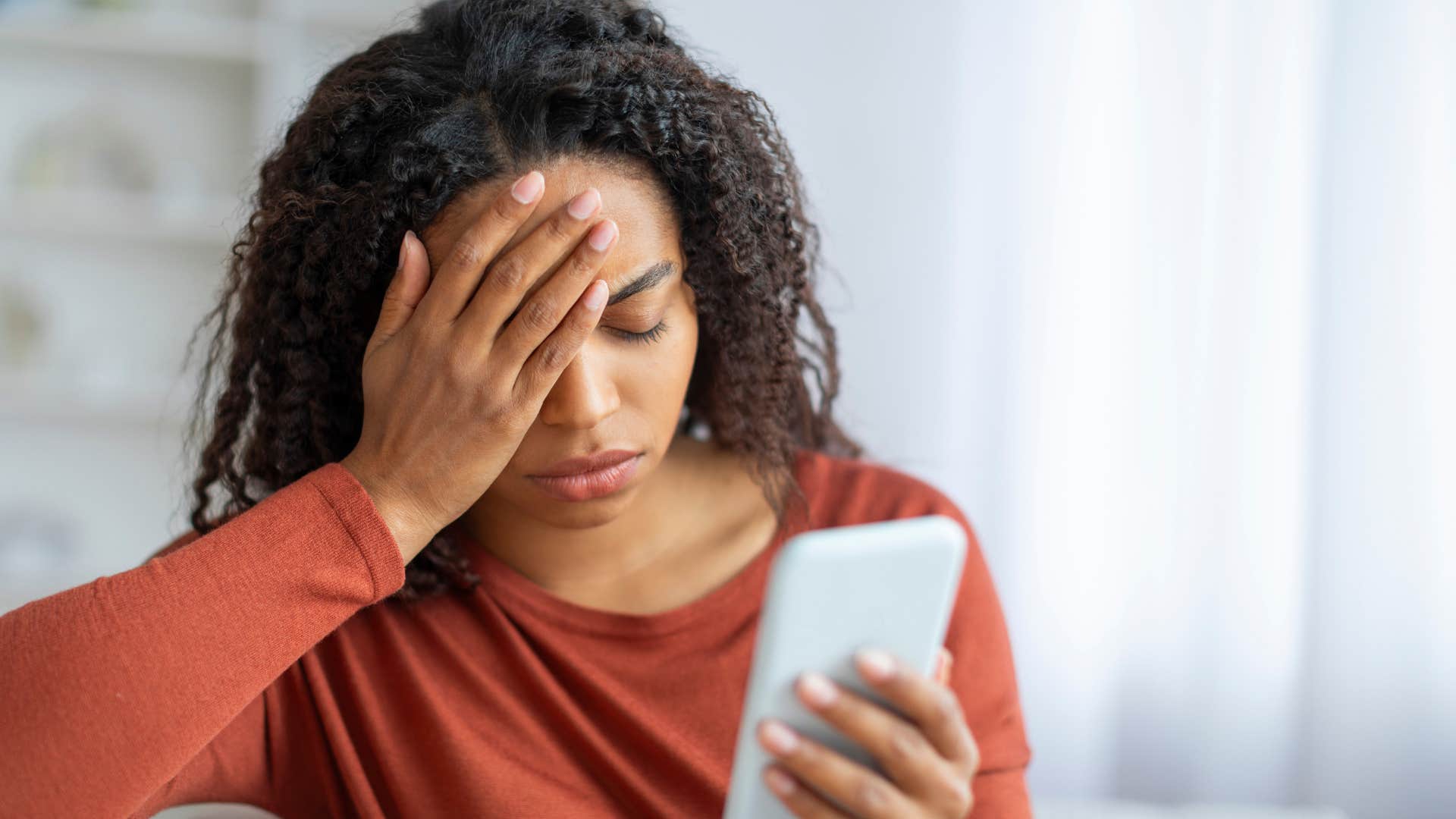 stressed woman who doesn't have good people in her life