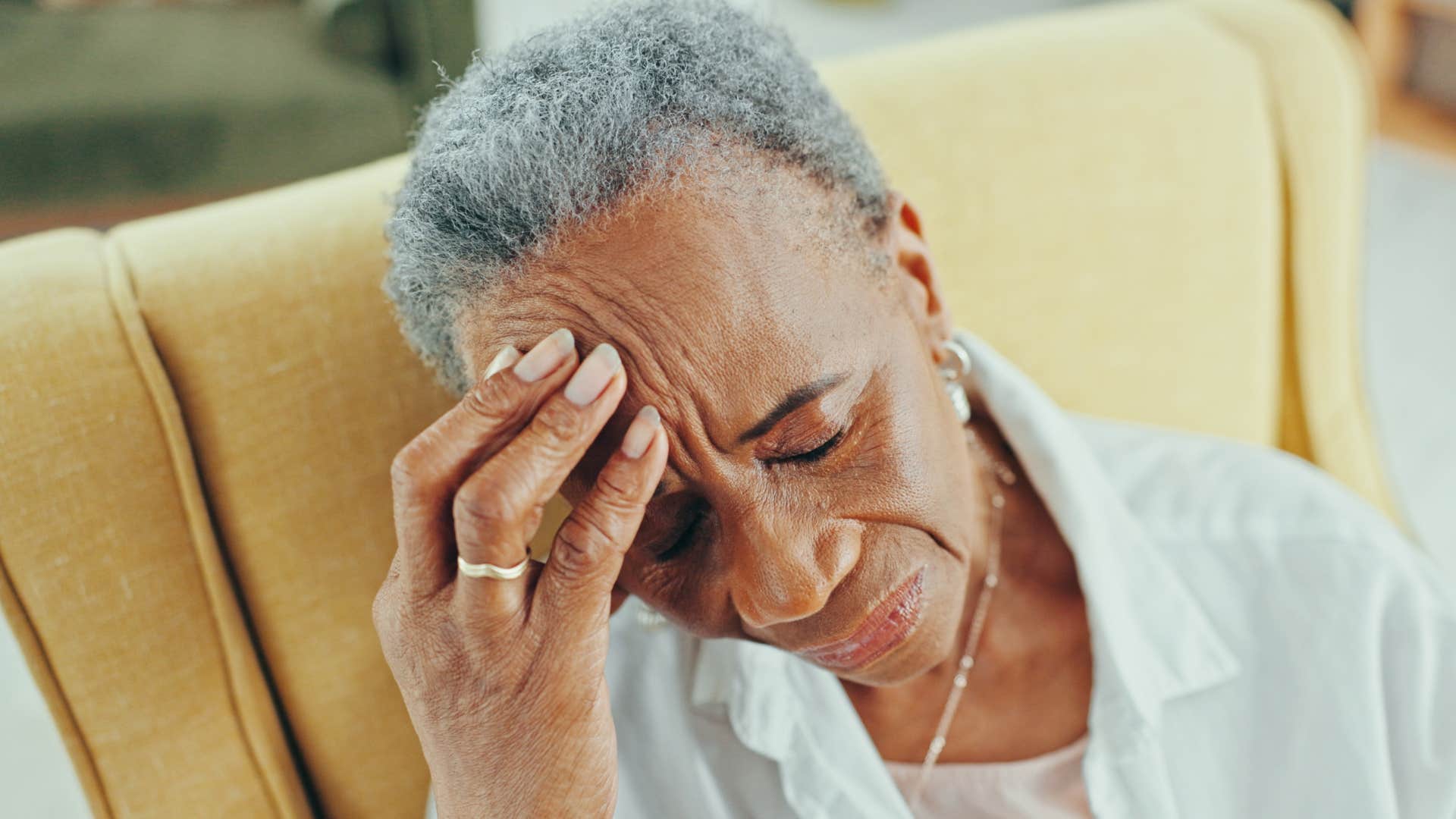 sad older woman who fears being a burden