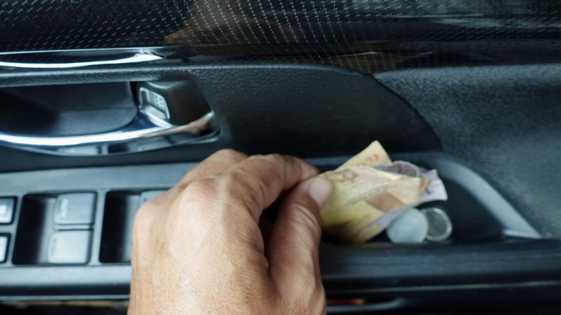 spare change in a mans car