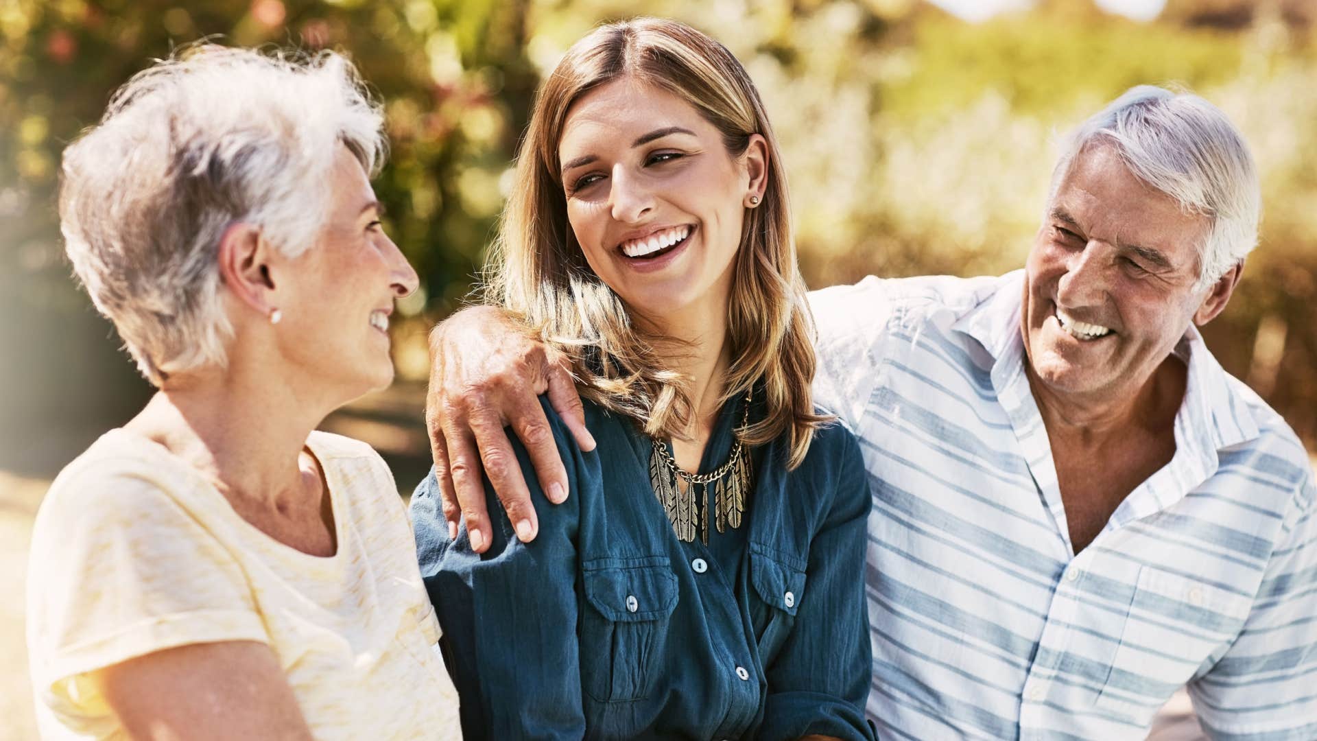 woman telling her parents i look up to you all the time