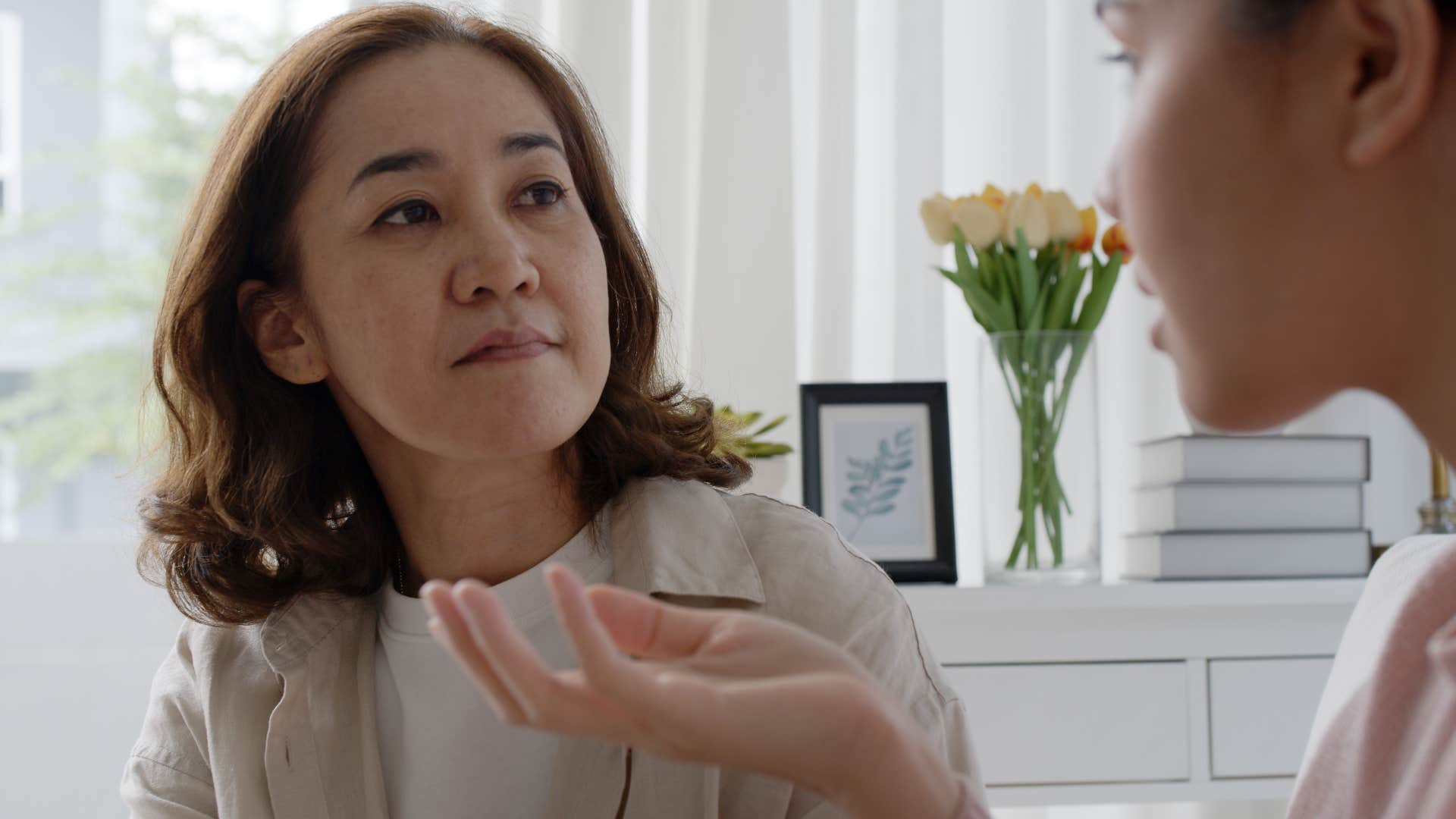 mom telling adult daughter people don't value family the same way anymore