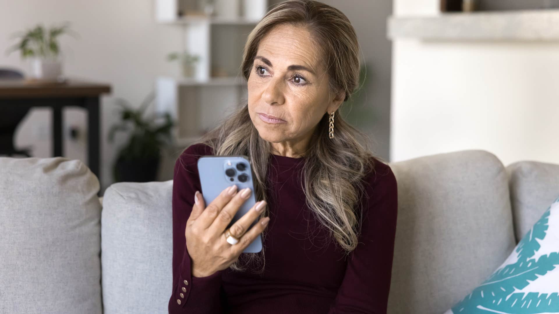 upset older woman complaining about everyone being busy