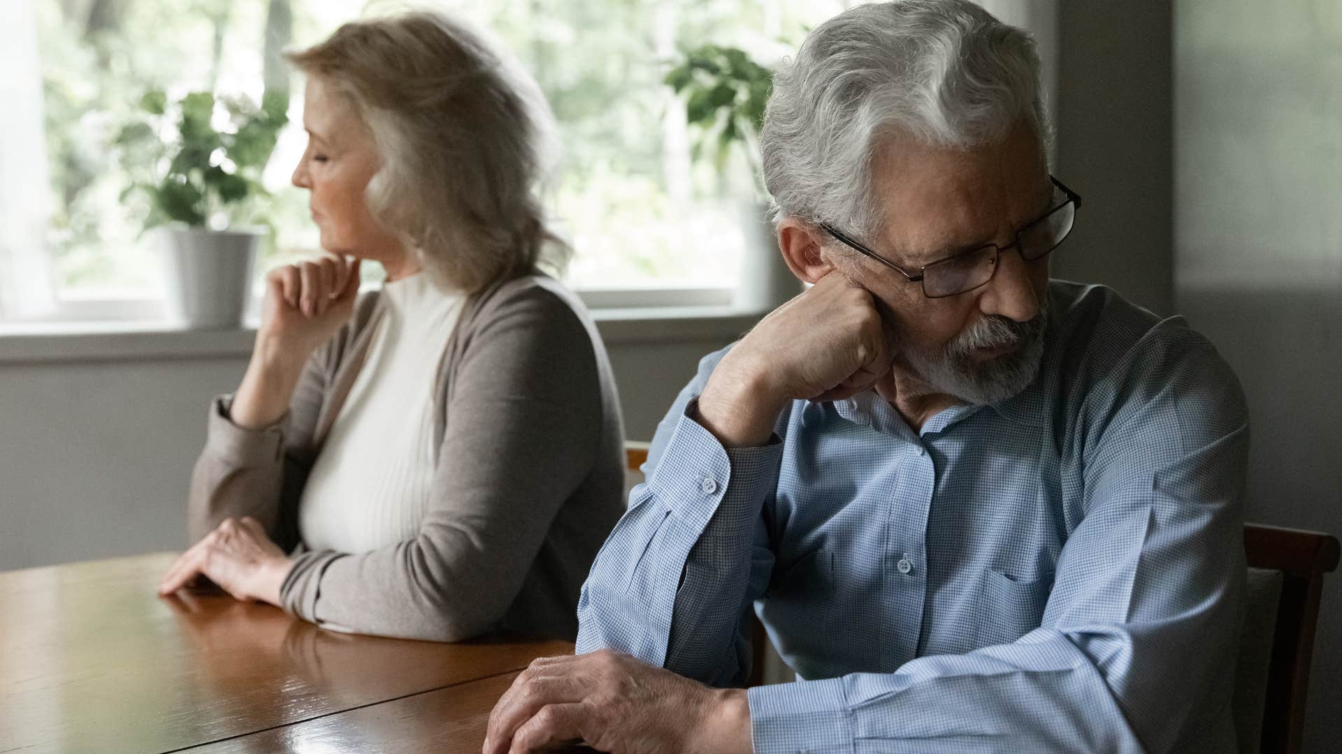 older couple struggling to reconnect at home