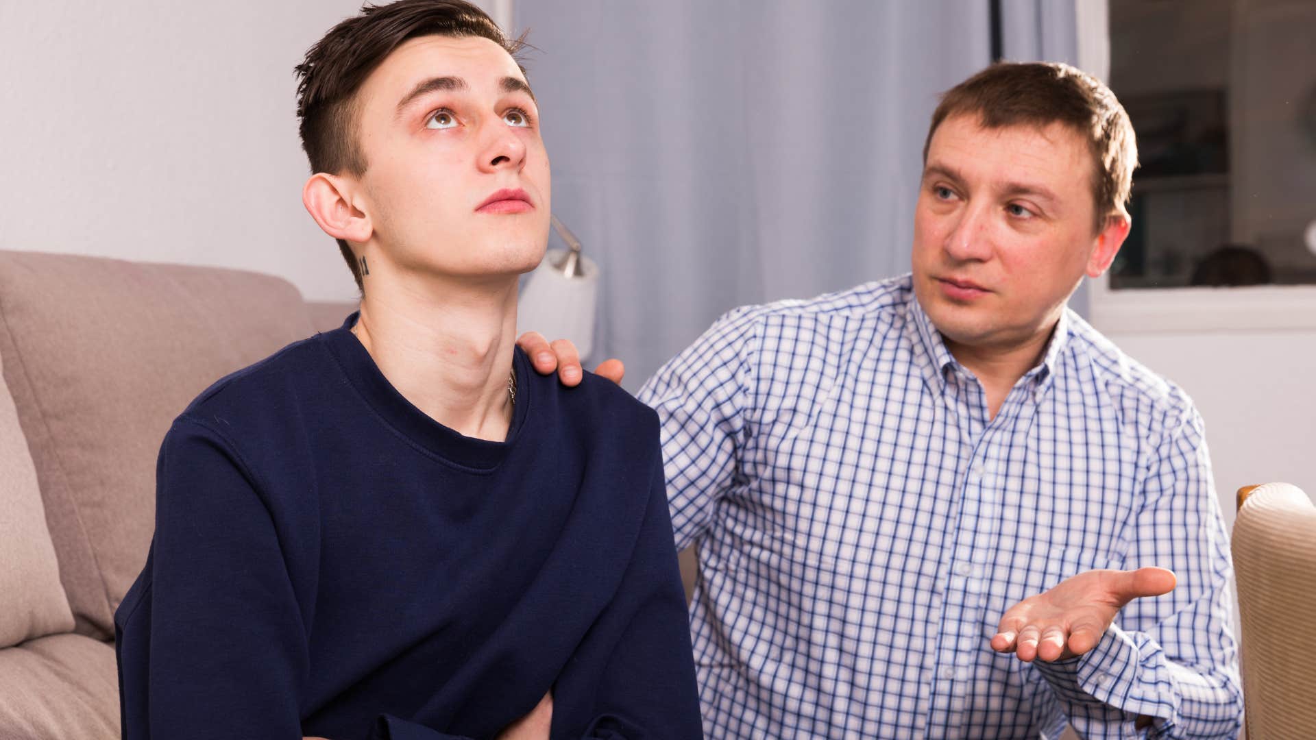 father saying stop making me look bad to his son