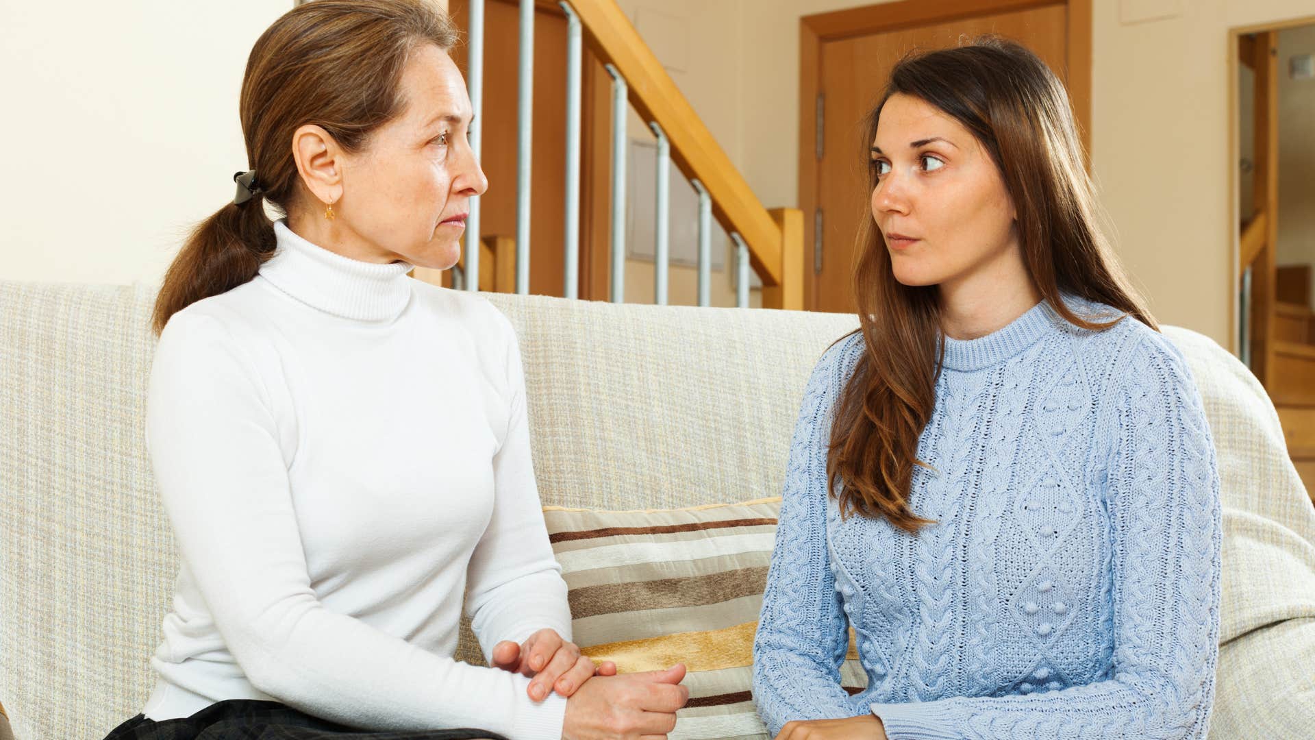 mean mother telling upset daughter you wouldn't survive without me