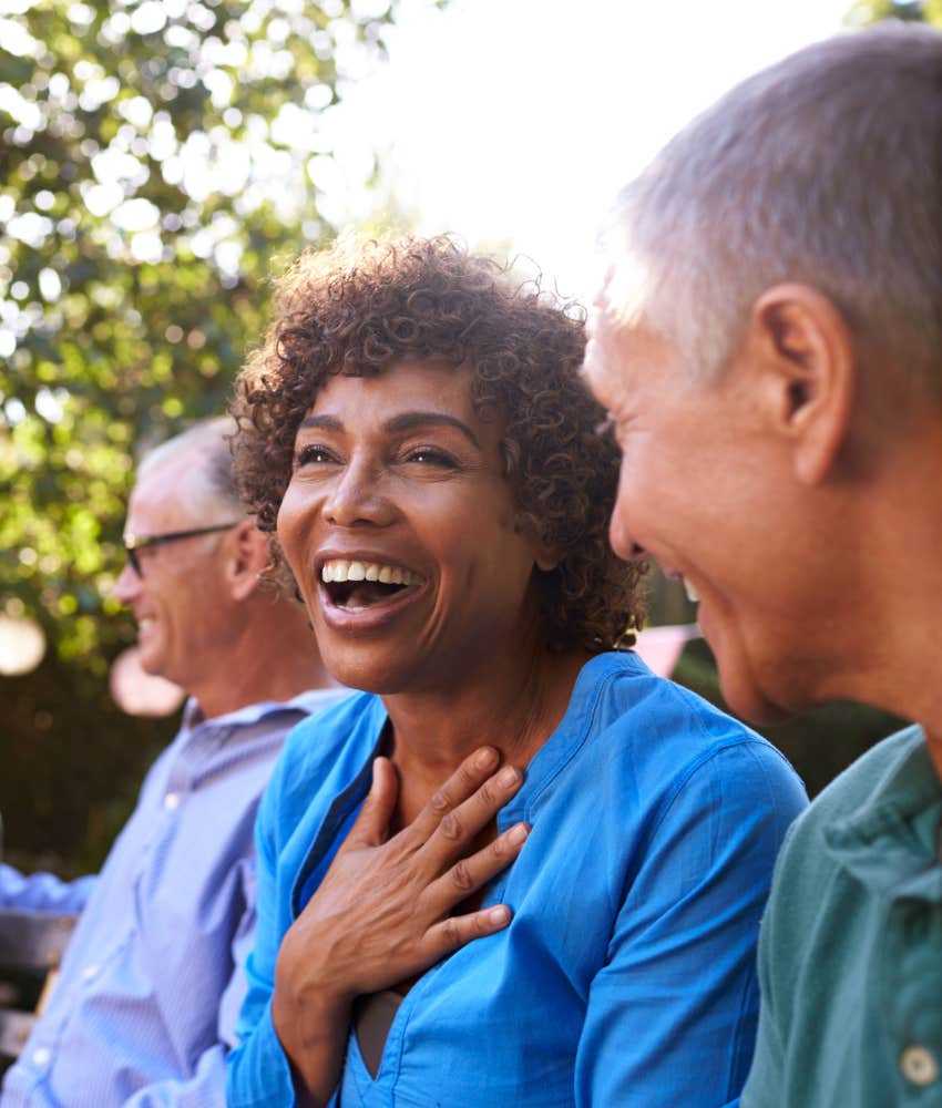 Woman has conversation to let people know about herself