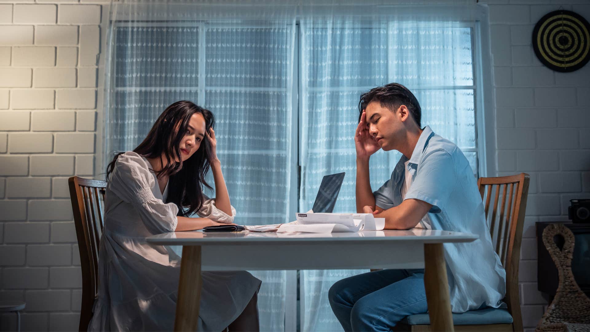 Strong woman questions trusting man