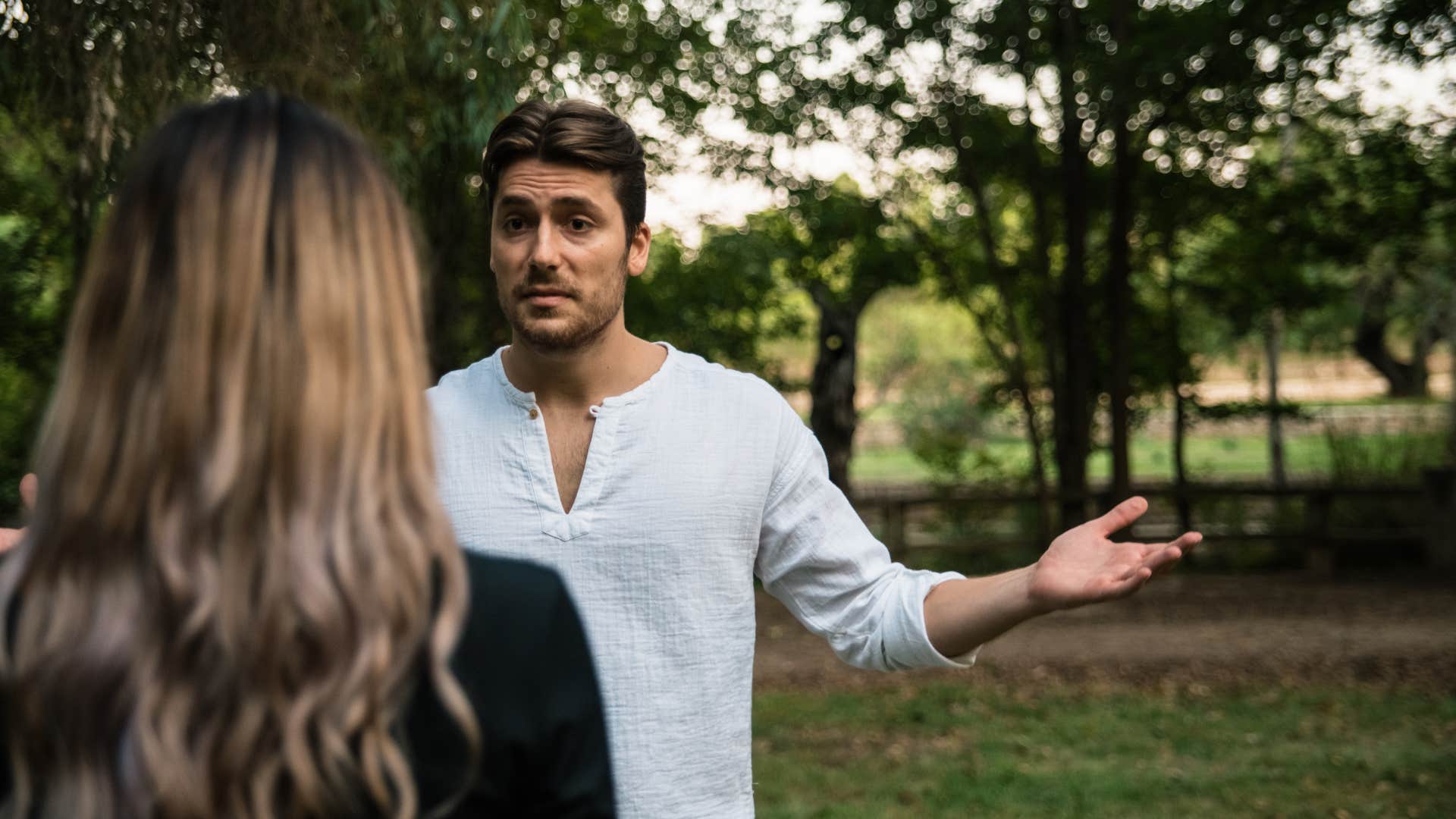 man telling wife hes an alpha male