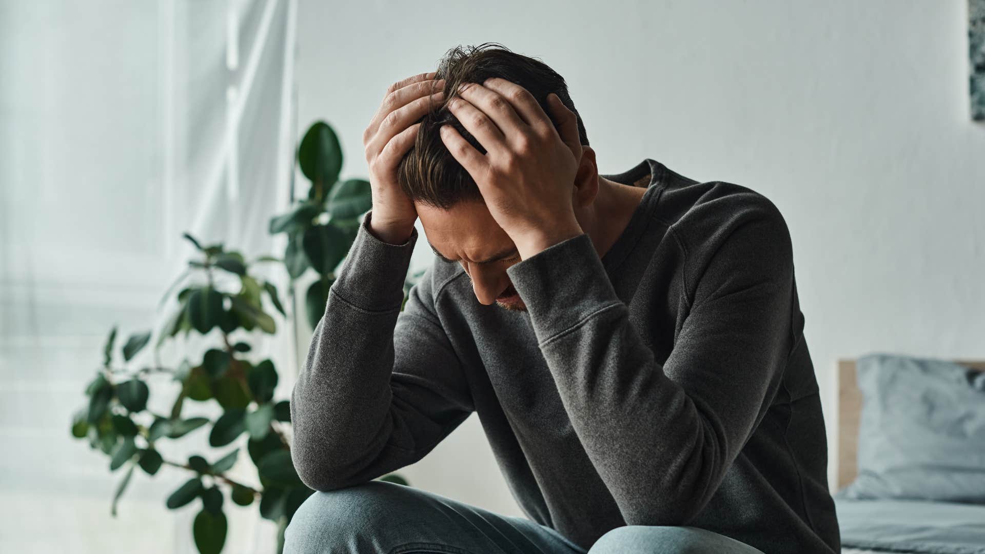 man feeling depressed and hopeless