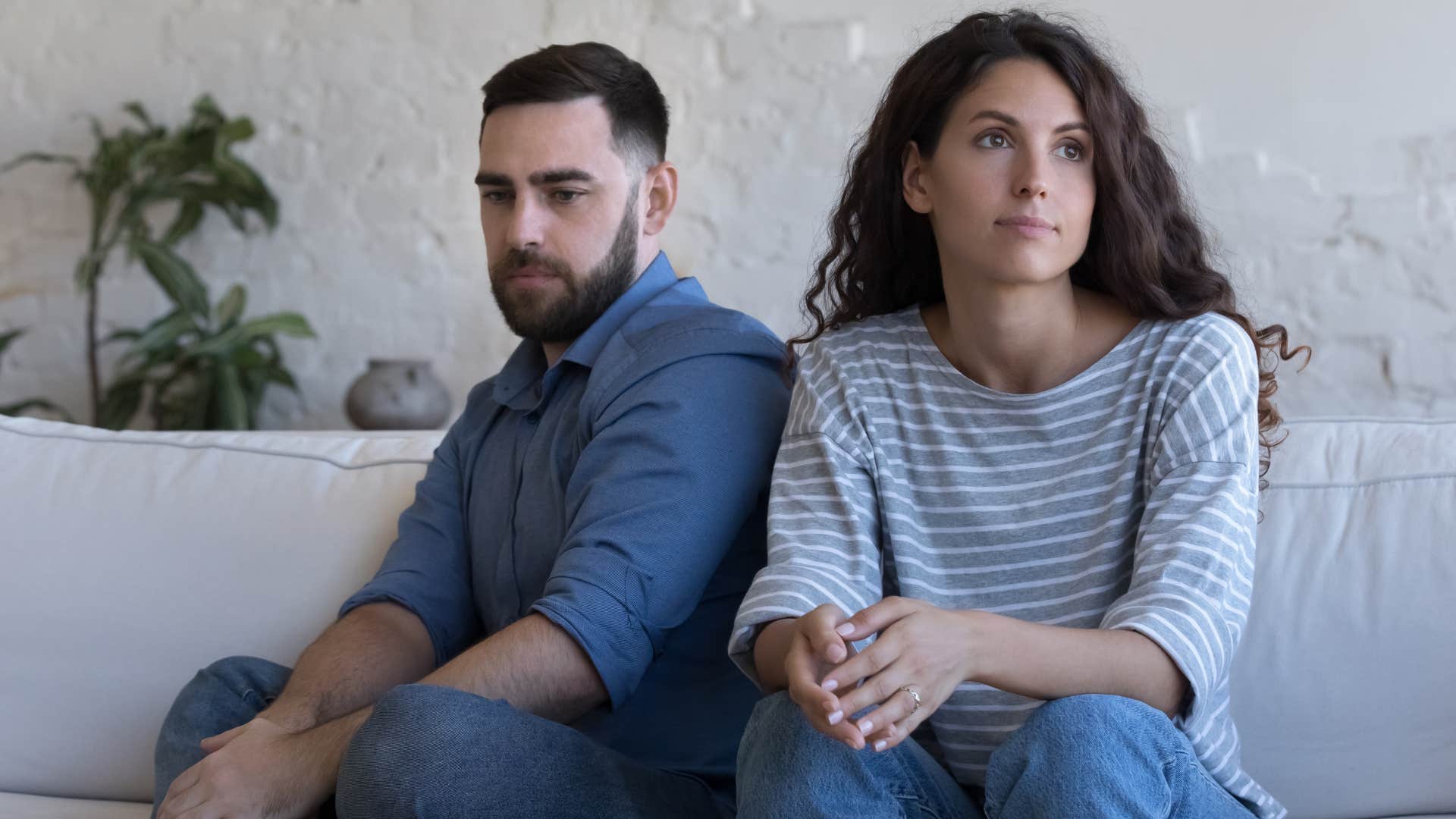 man avoiding topics of divorce or separation with his wife