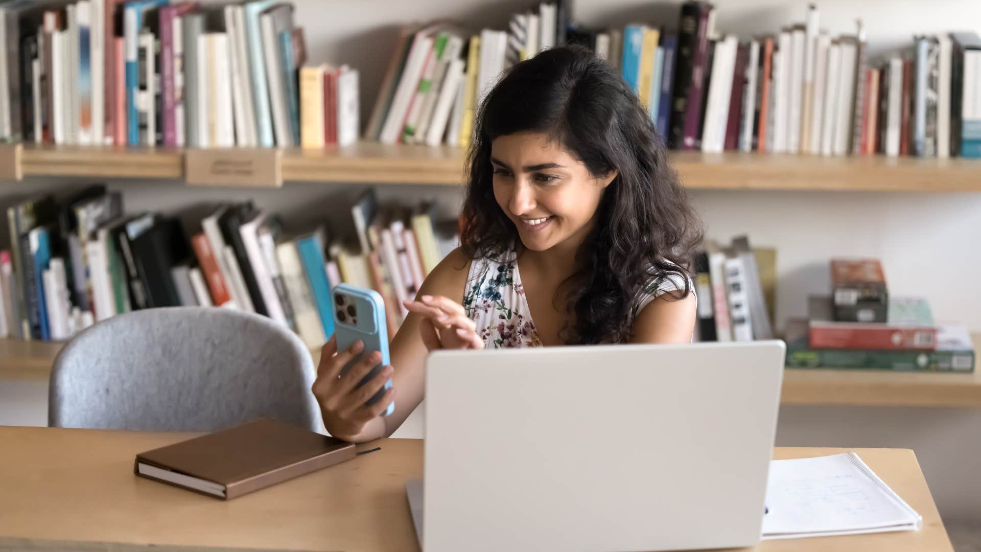 woman who is going through a spiritual transformation as she has a hard time getting work done