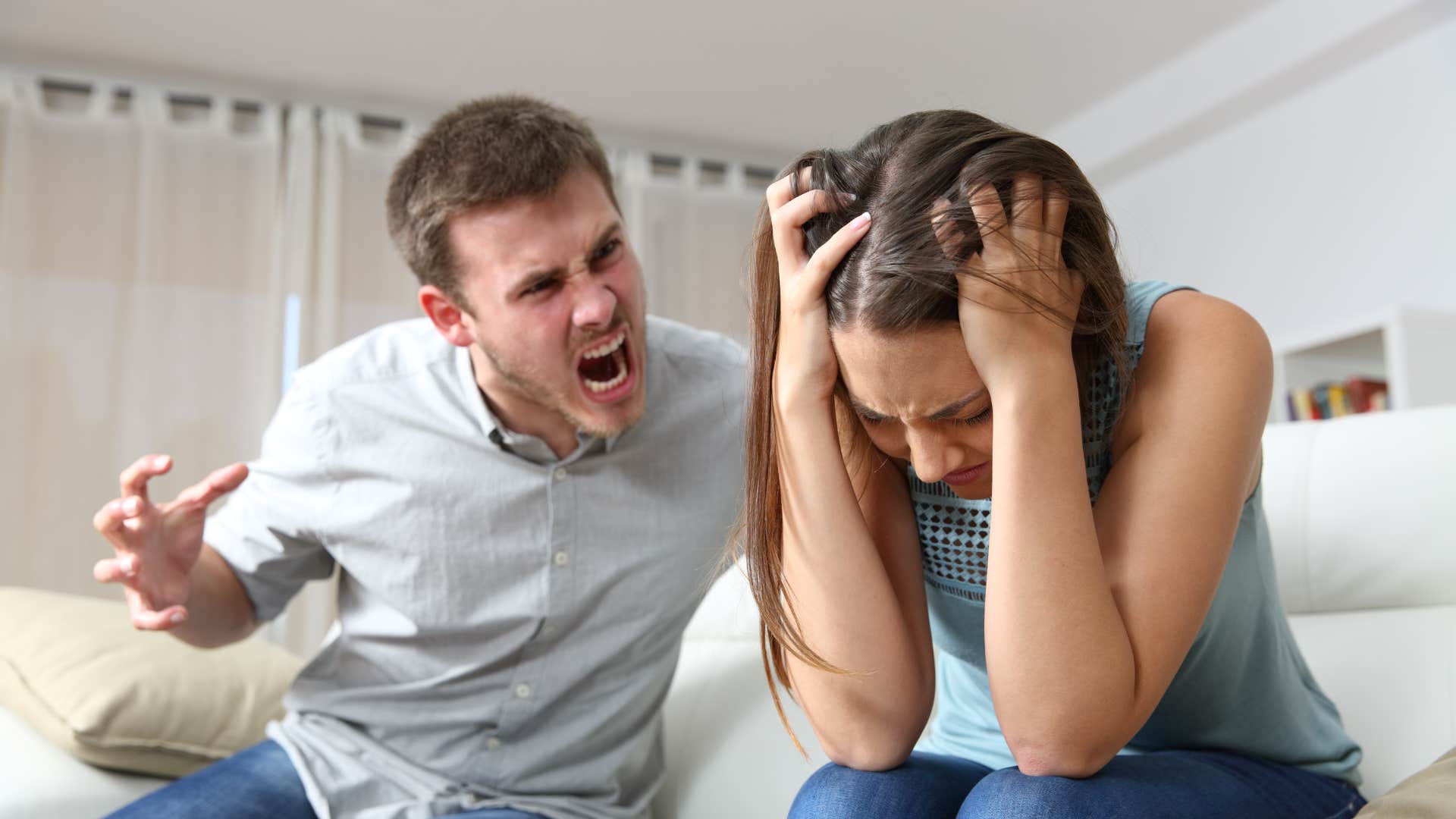 husband yelling at his wife