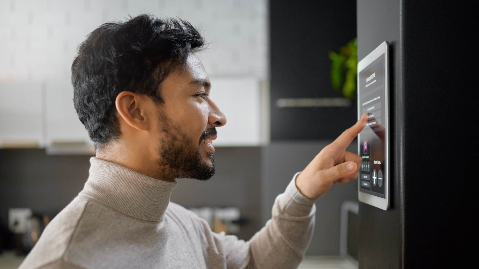 man using electric expensive security system