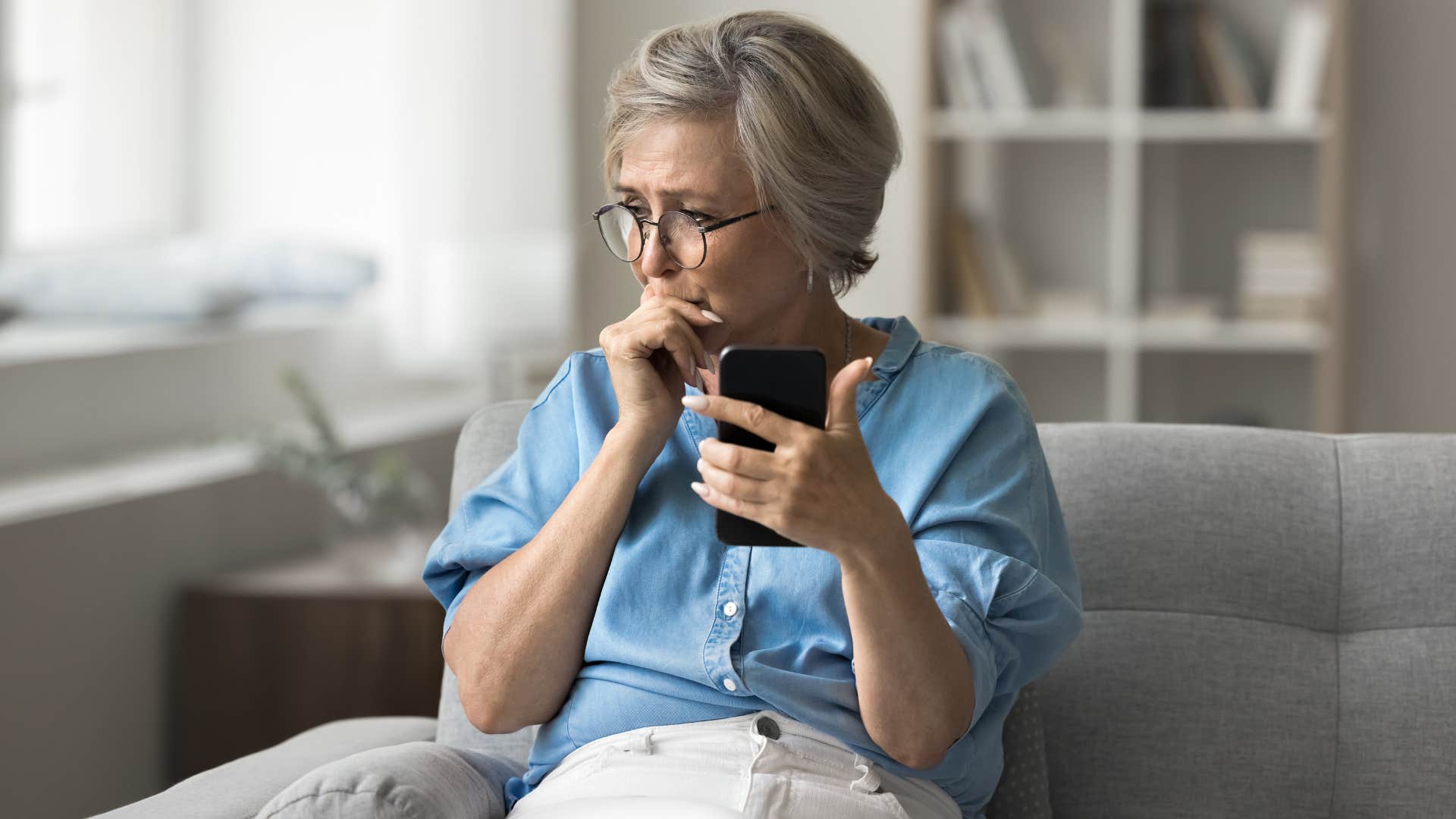 older woman who wants to feel needed by kids looking sad