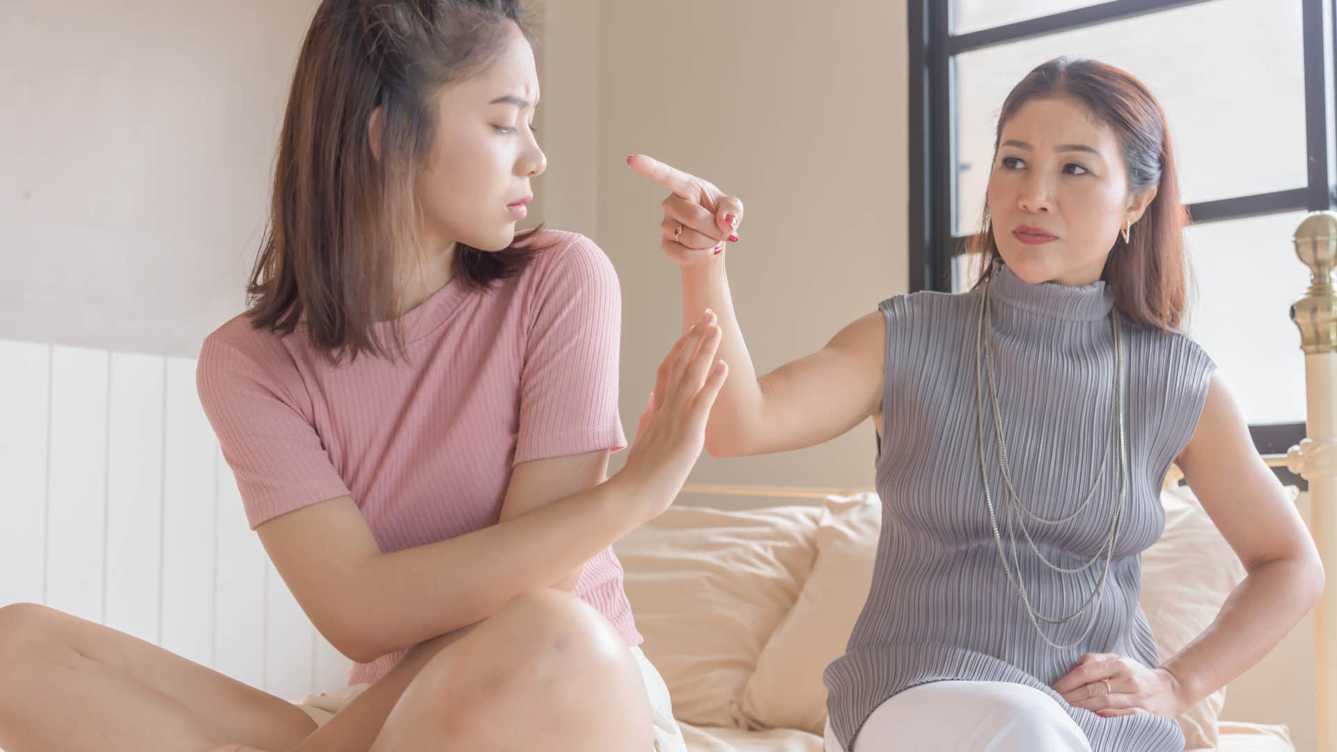 woman who can't relax around her mother because her mother has the inability to evolve